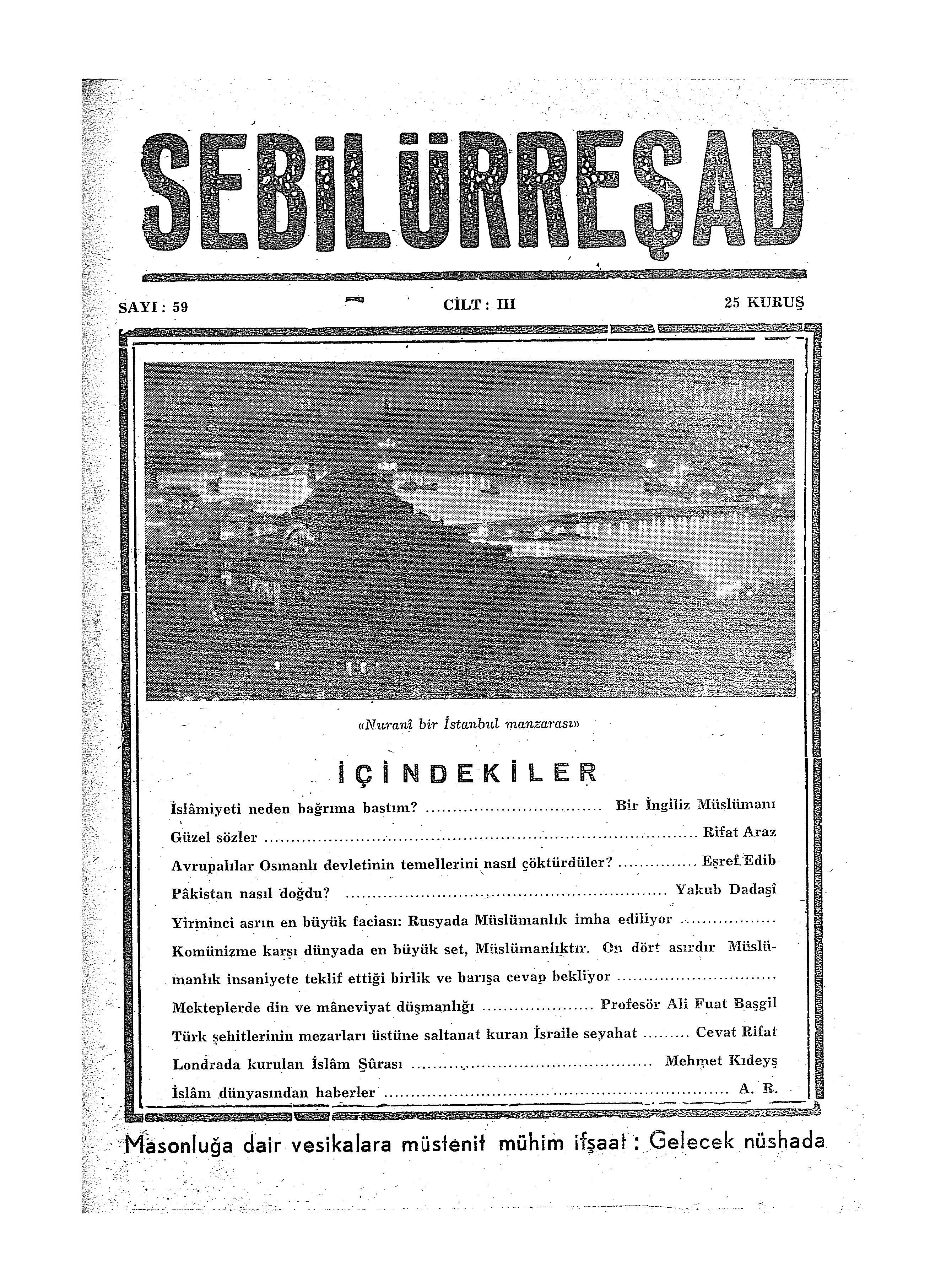 3. Cilt 59. Sayı Kapağı