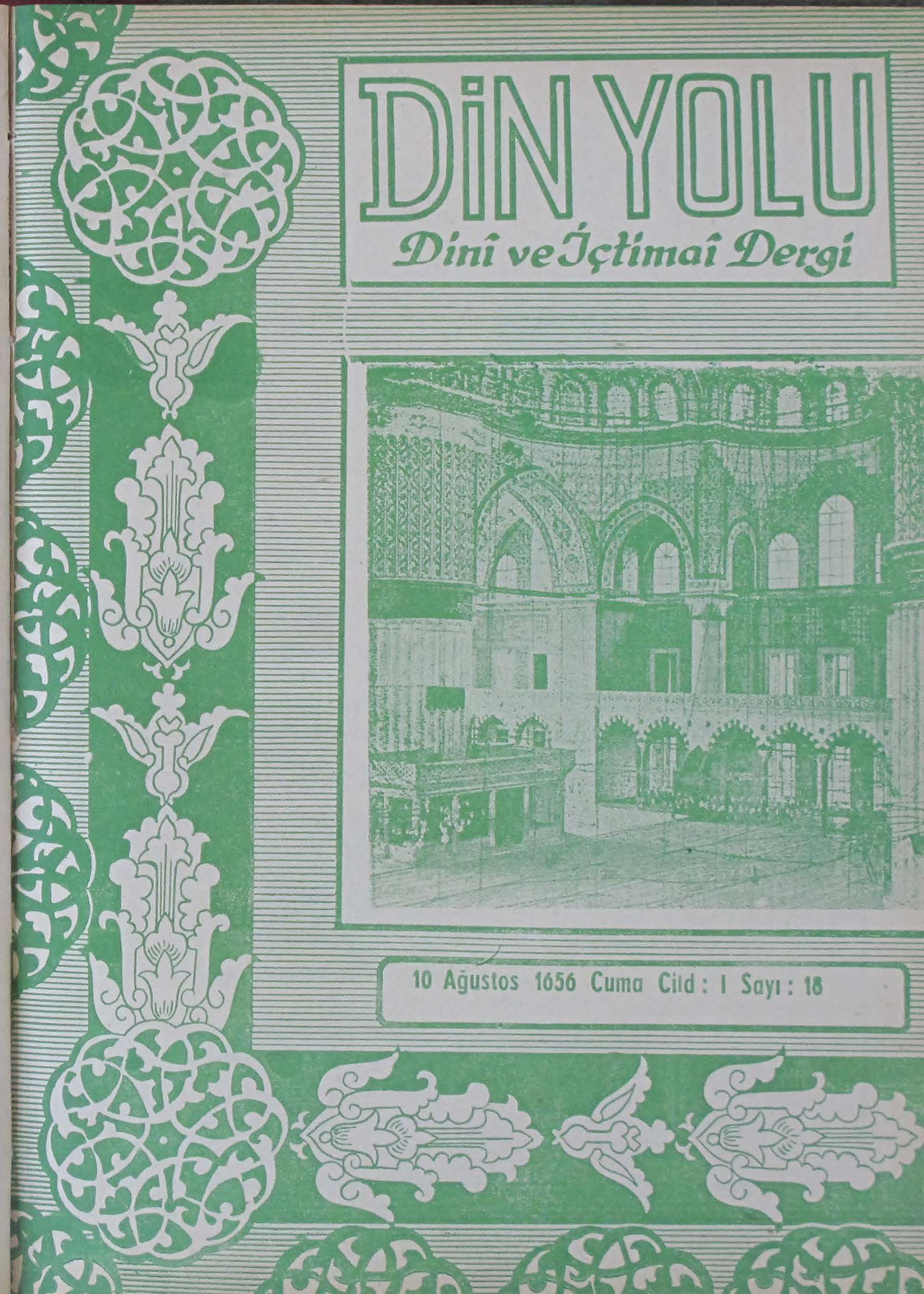 1. Cilt 18. Sayı Kapağı