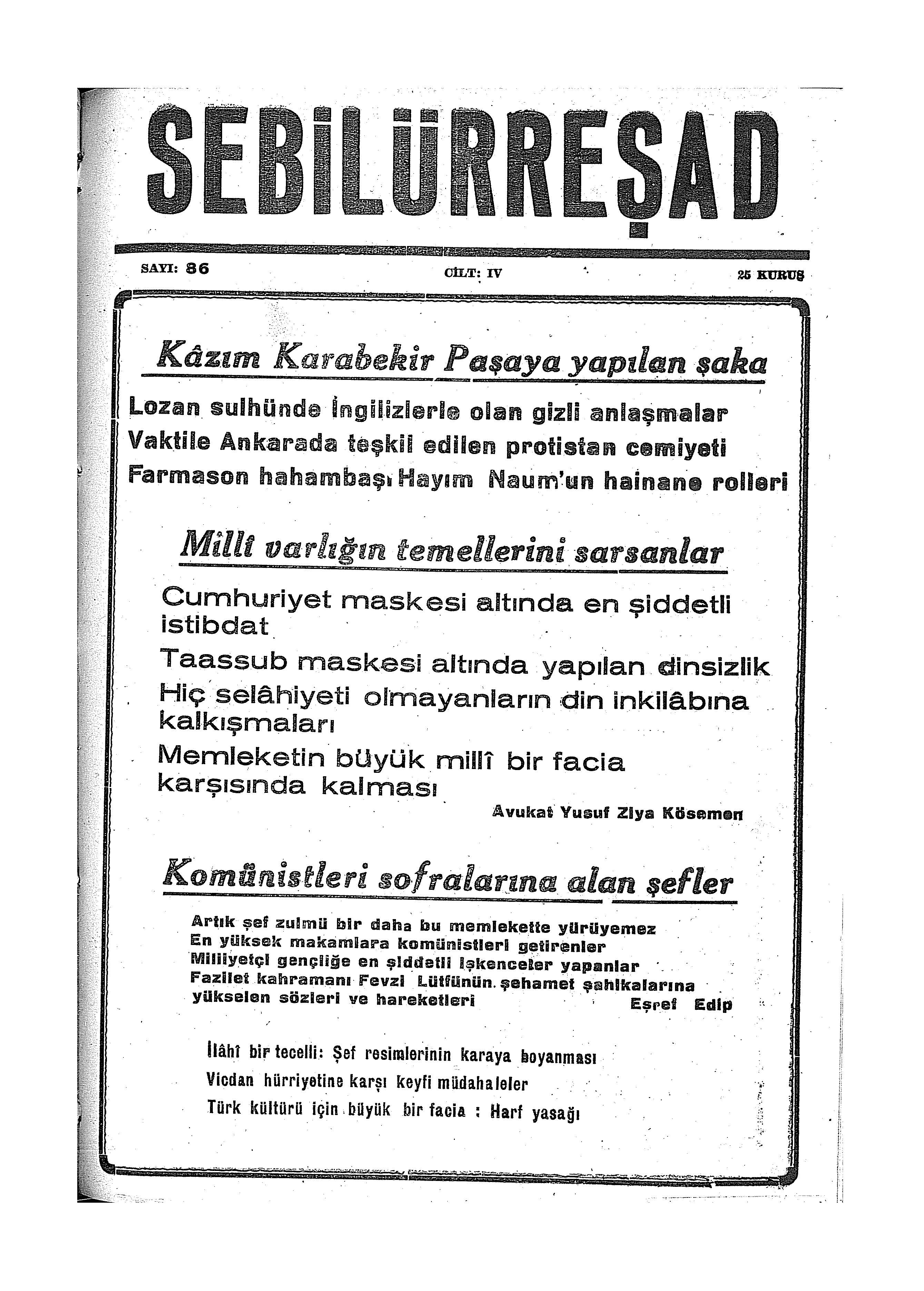 4. Cilt 86. Sayı Kapağı