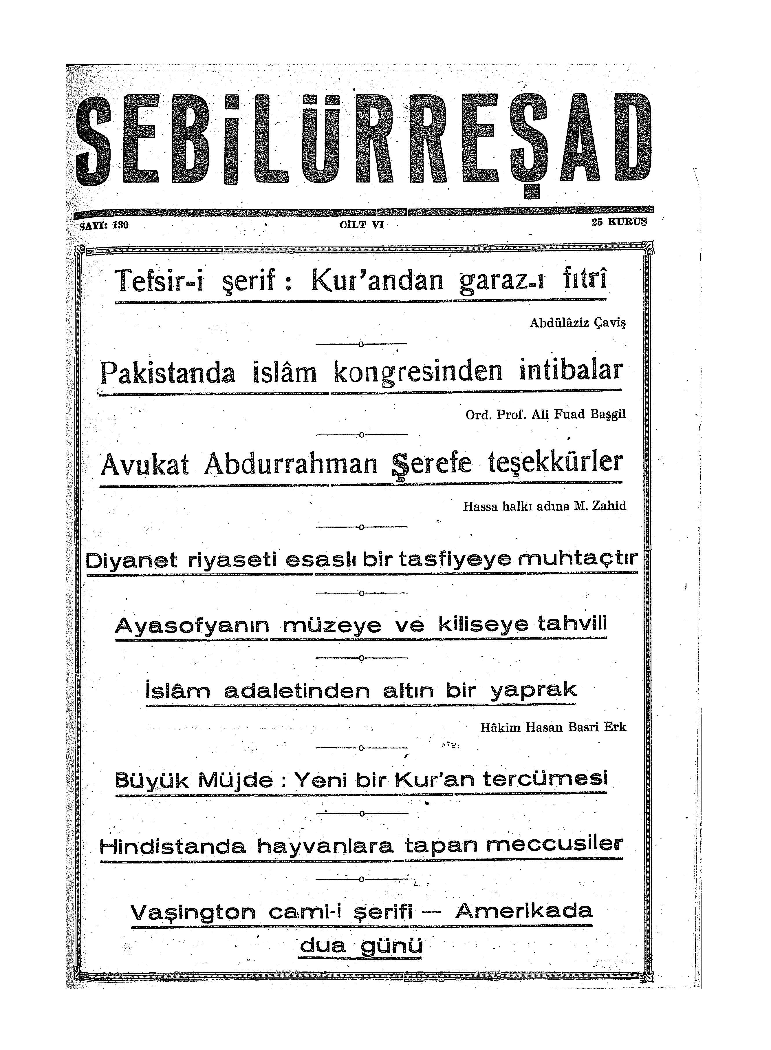 6. Cilt 130. Sayı Kapağı