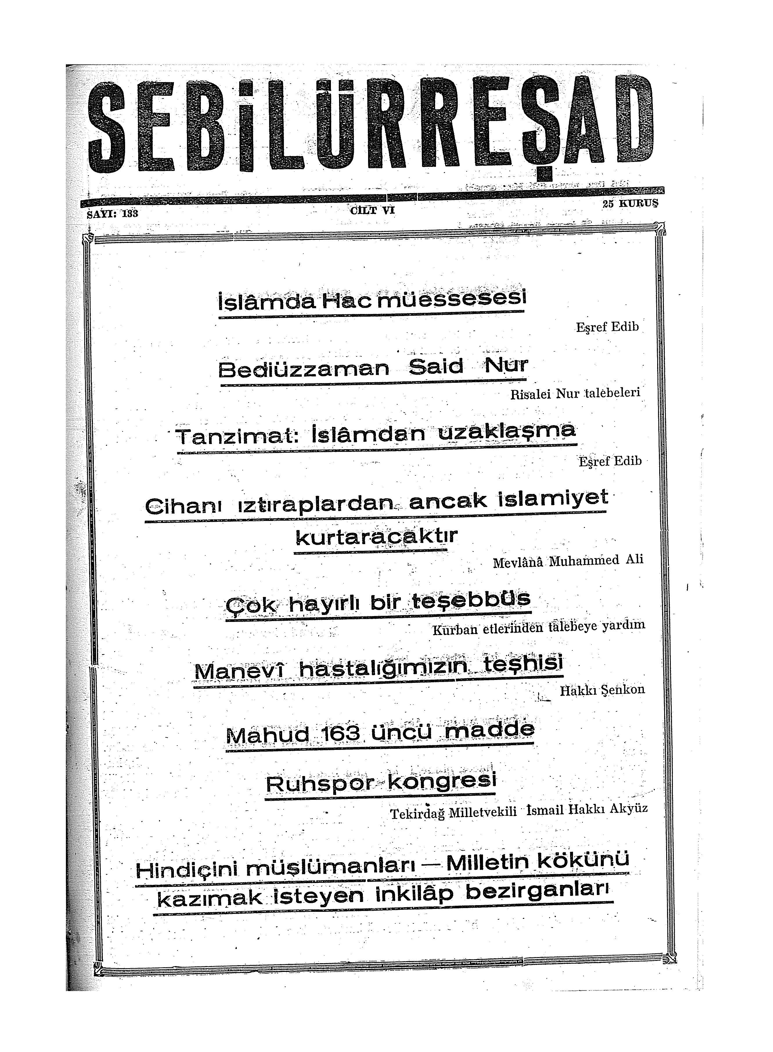 6. Cilt 133. Sayı Kapağı
