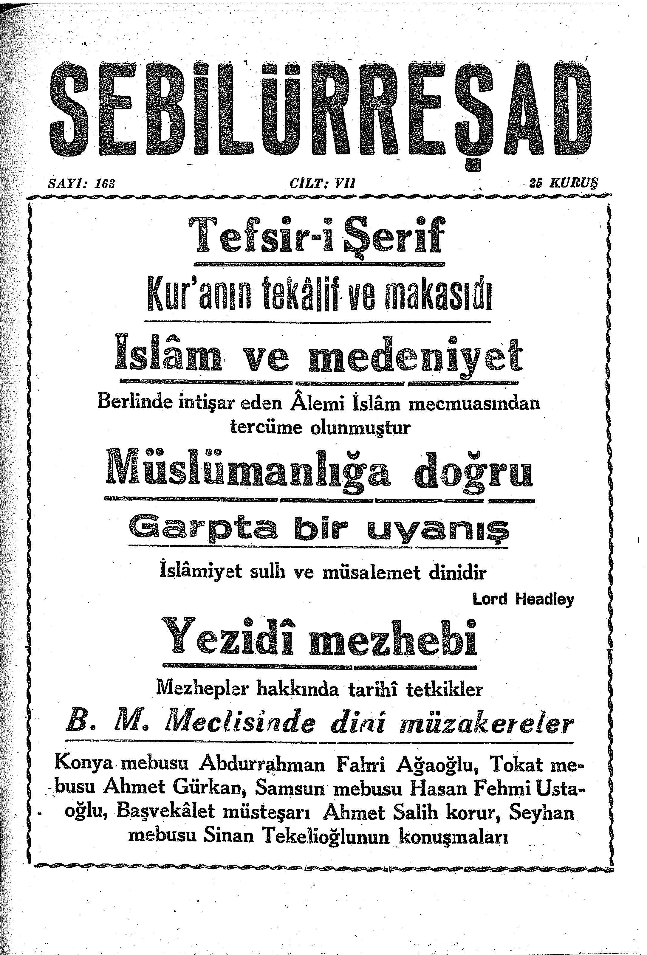 7. Cilt 163. Sayı Kapağı
