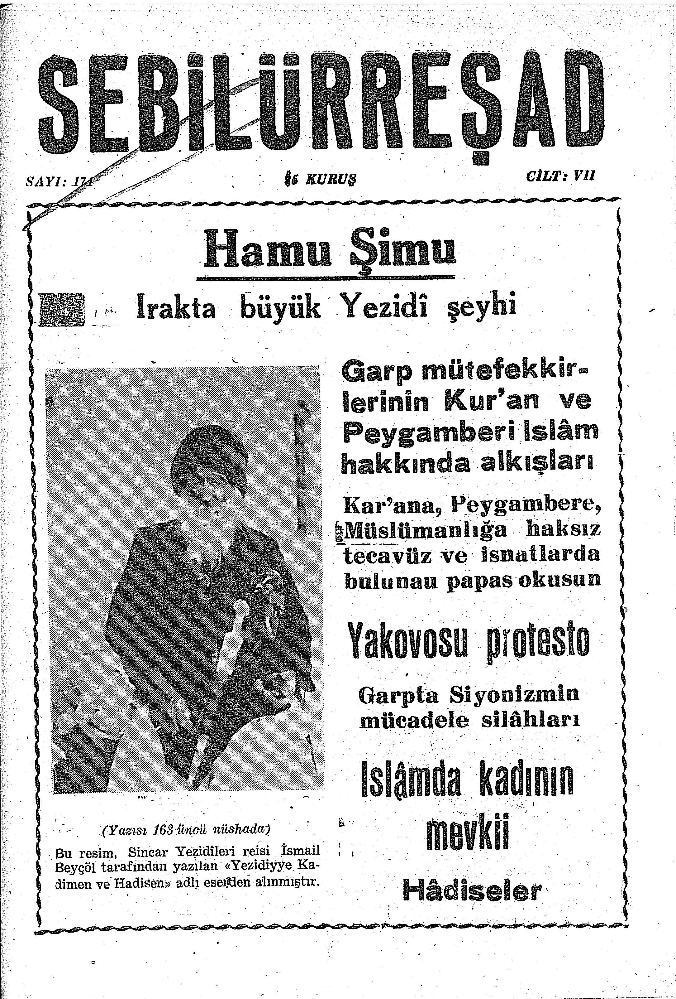 7. Cilt 171. Sayı Kapağı