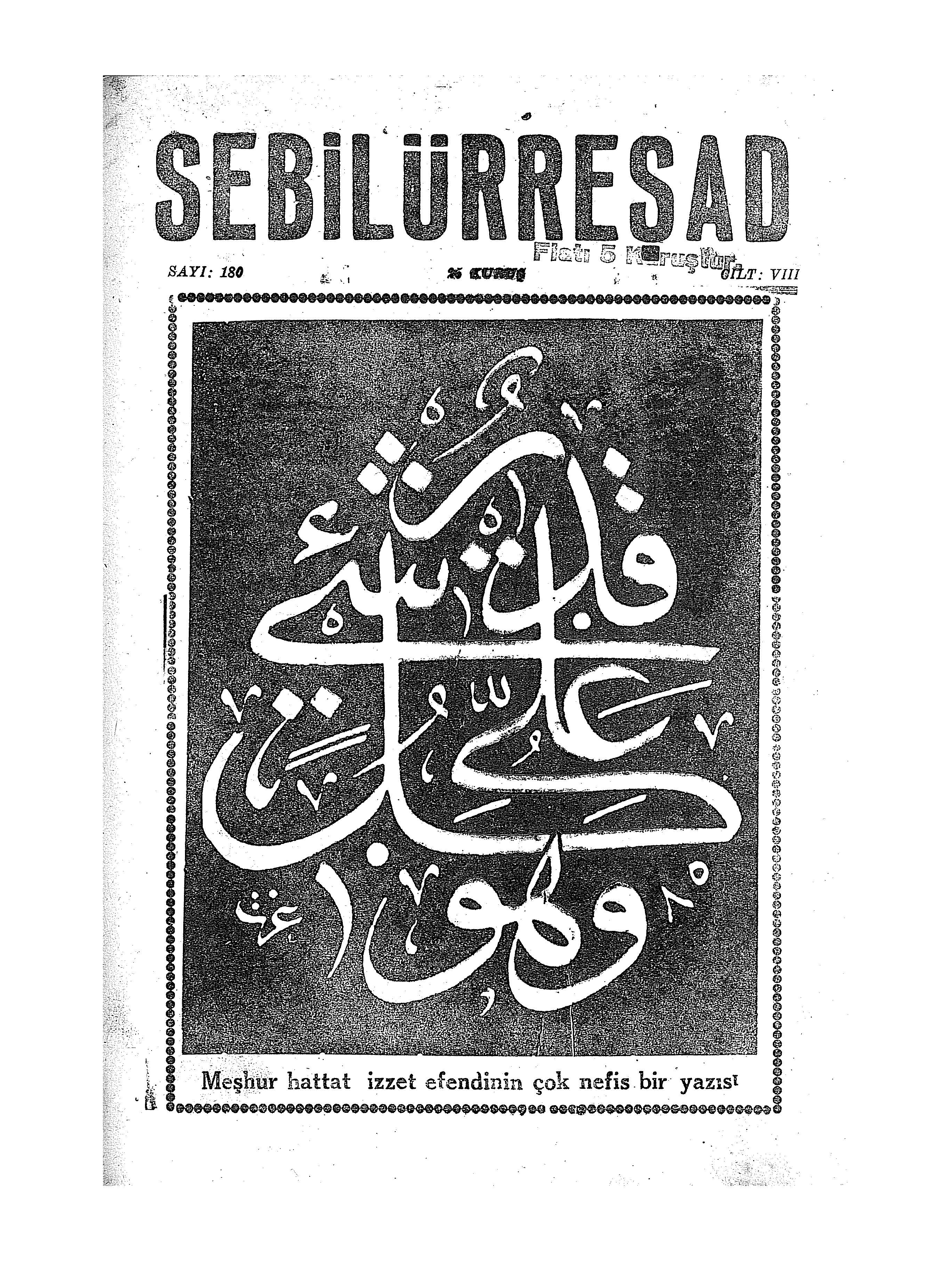 8. Cilt 180. Sayı Kapağı