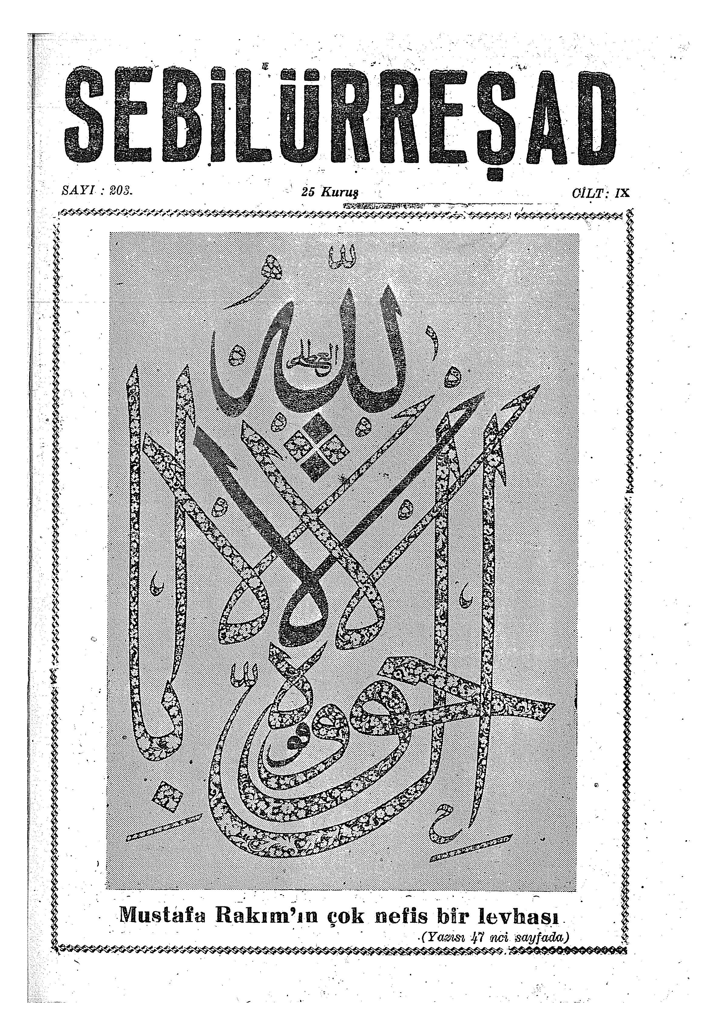 9. Cilt 203. Sayı Kapağı