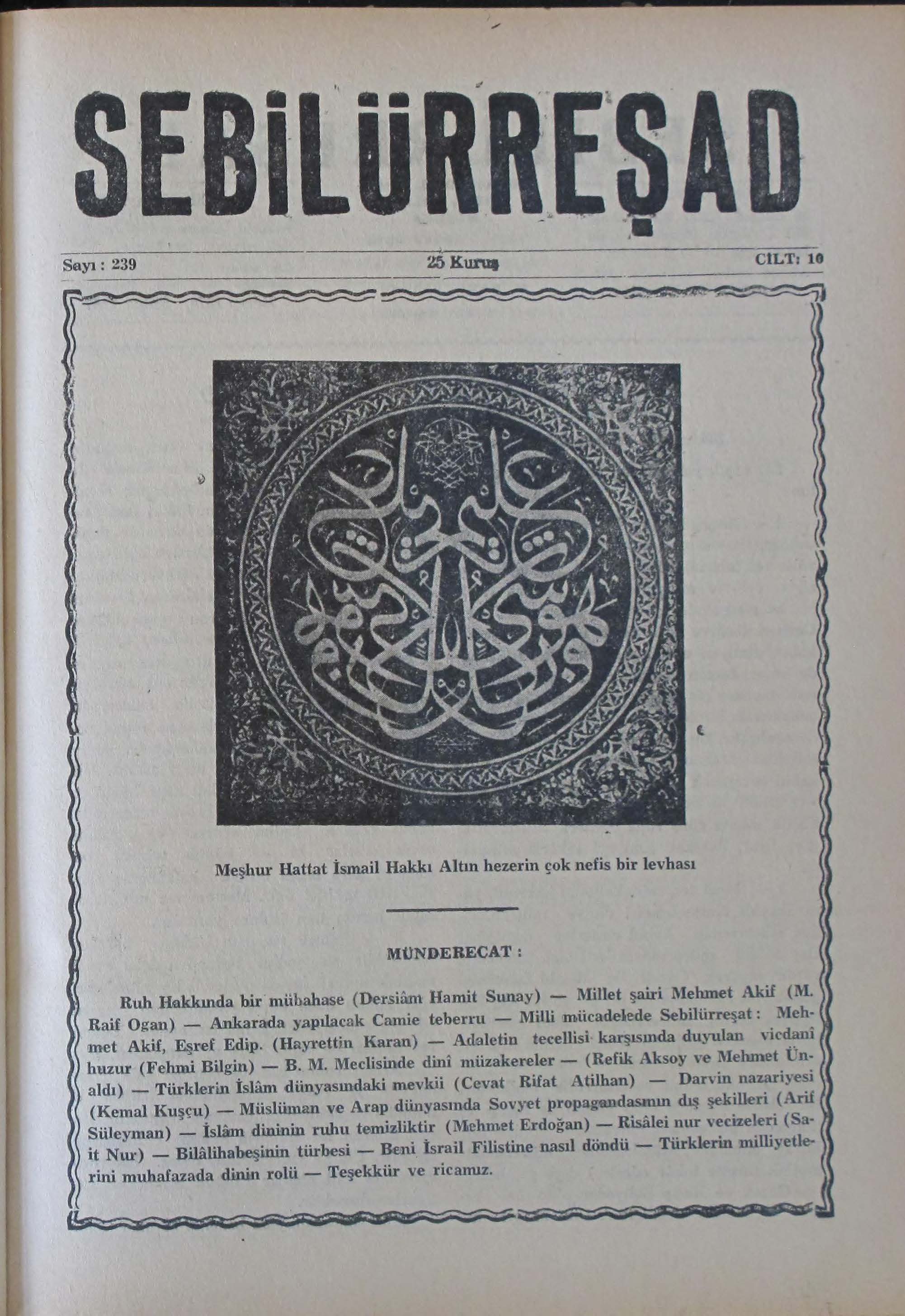 10. Cilt 239. Sayı Kapağı