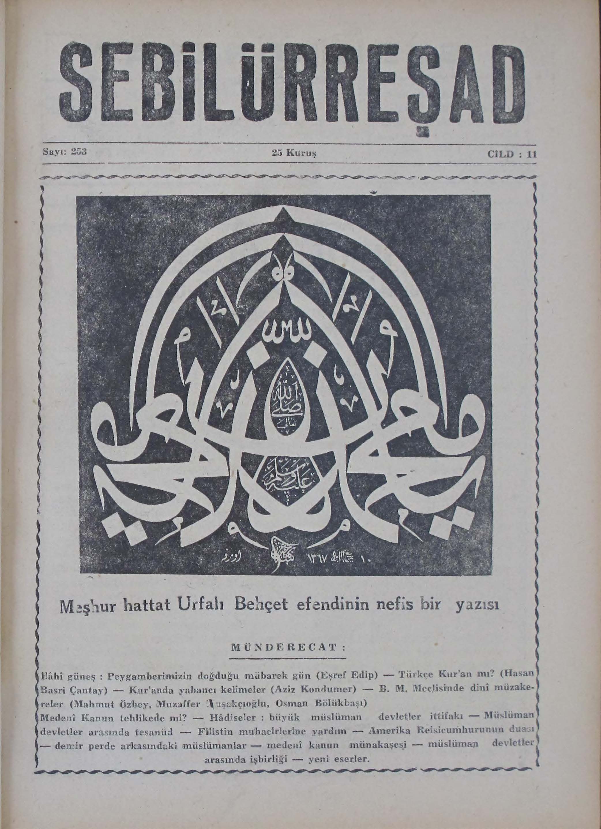 11. Cilt 253. Sayı Kapağı