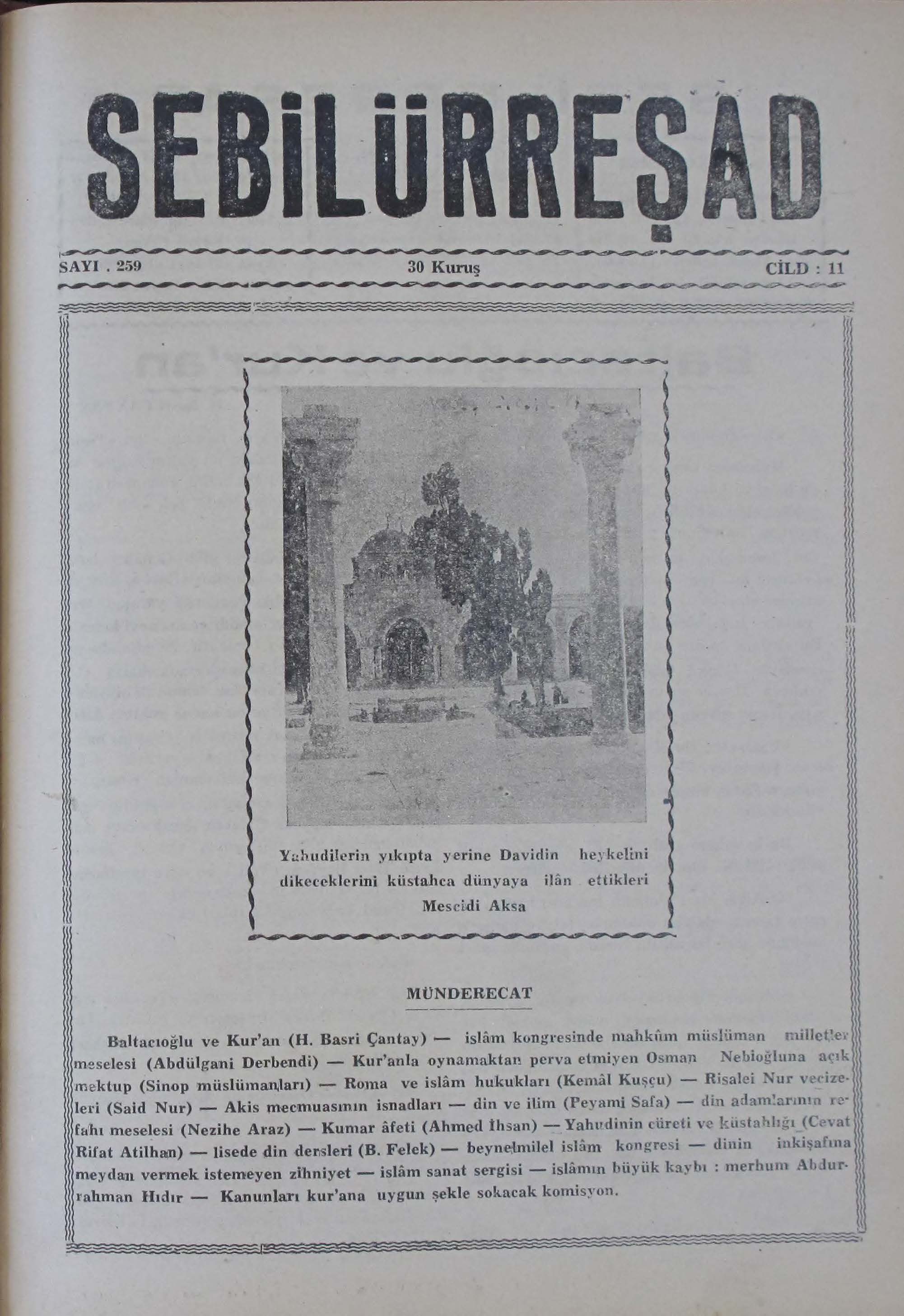 11. Cilt 259. Sayı Kapağı