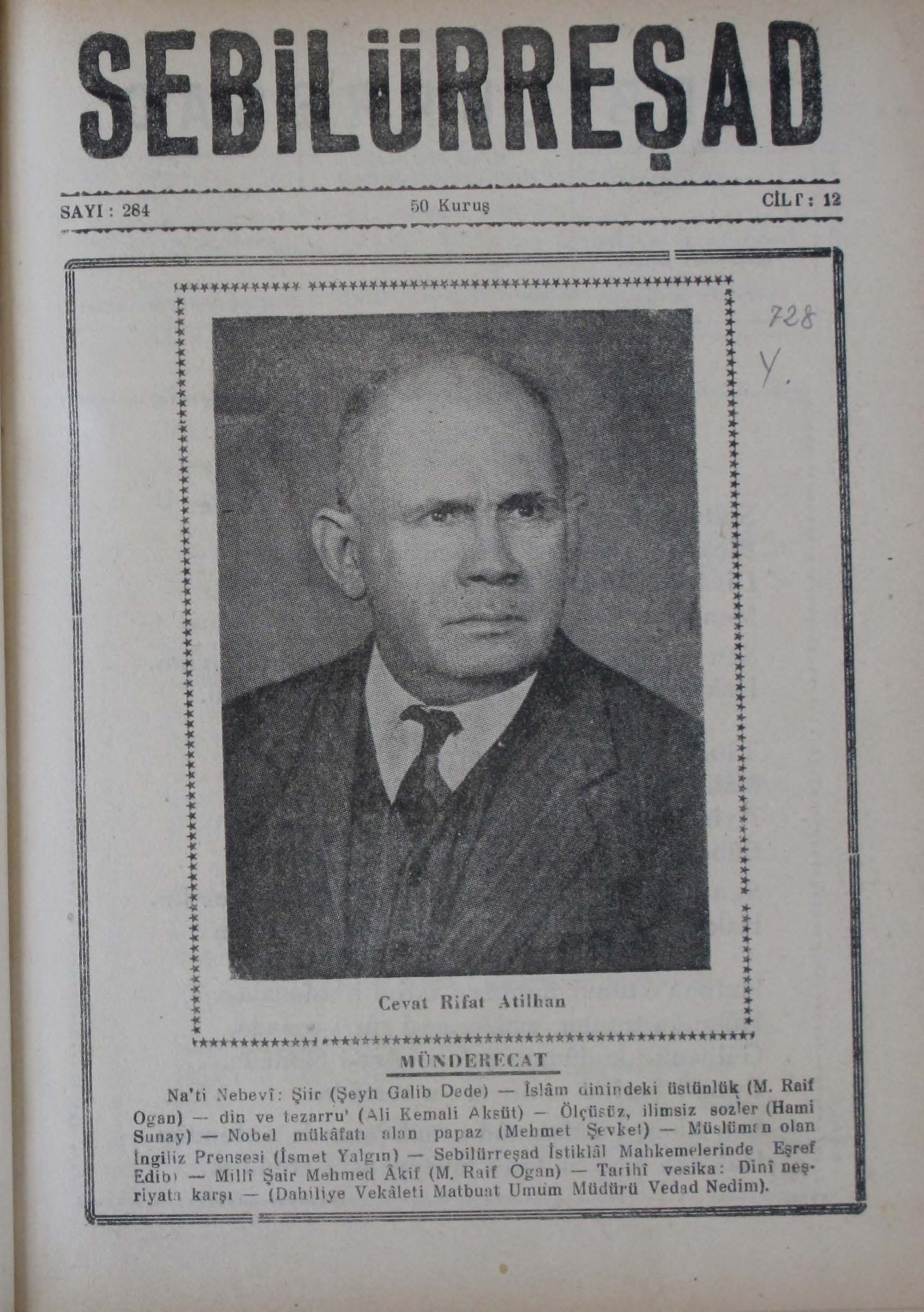 12. Cilt 284. Sayı Kapağı