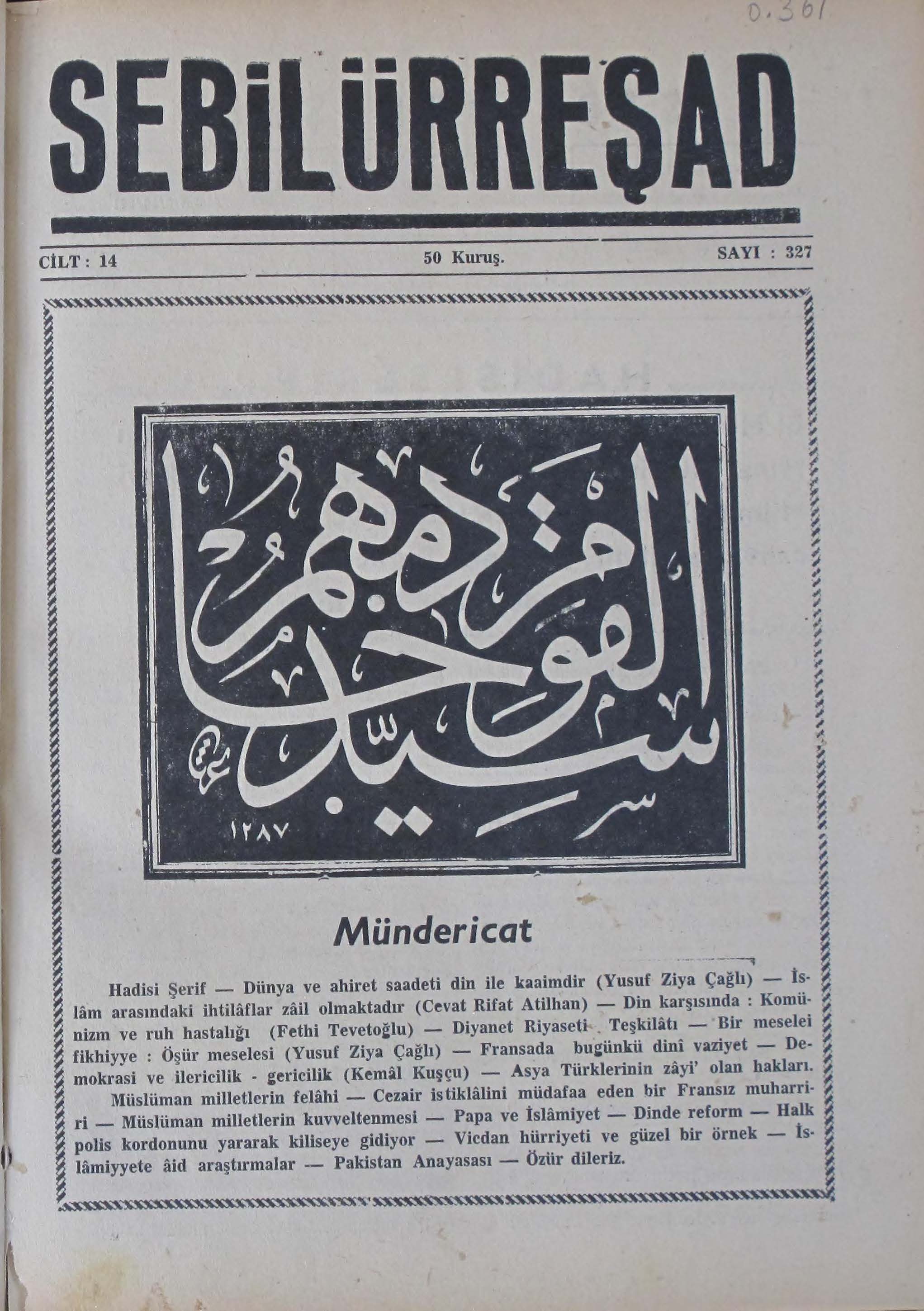 14. Cilt 327. Sayı Kapağı