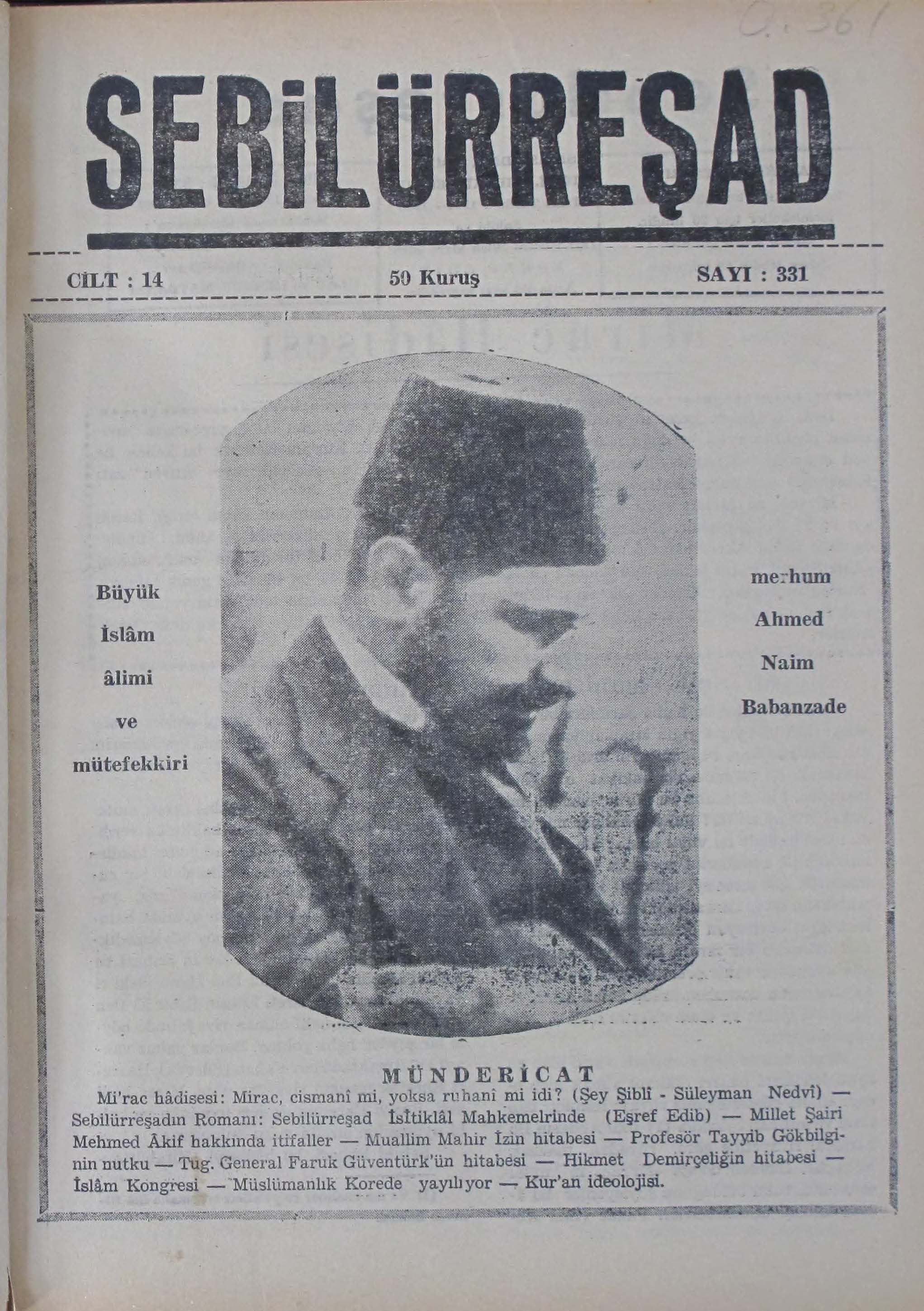 14. Cilt 331. Sayı Kapağı