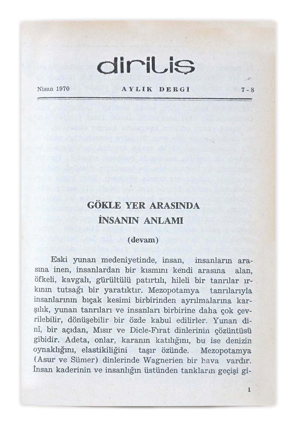 3. Cilt 7-8. Sayı Kapağı