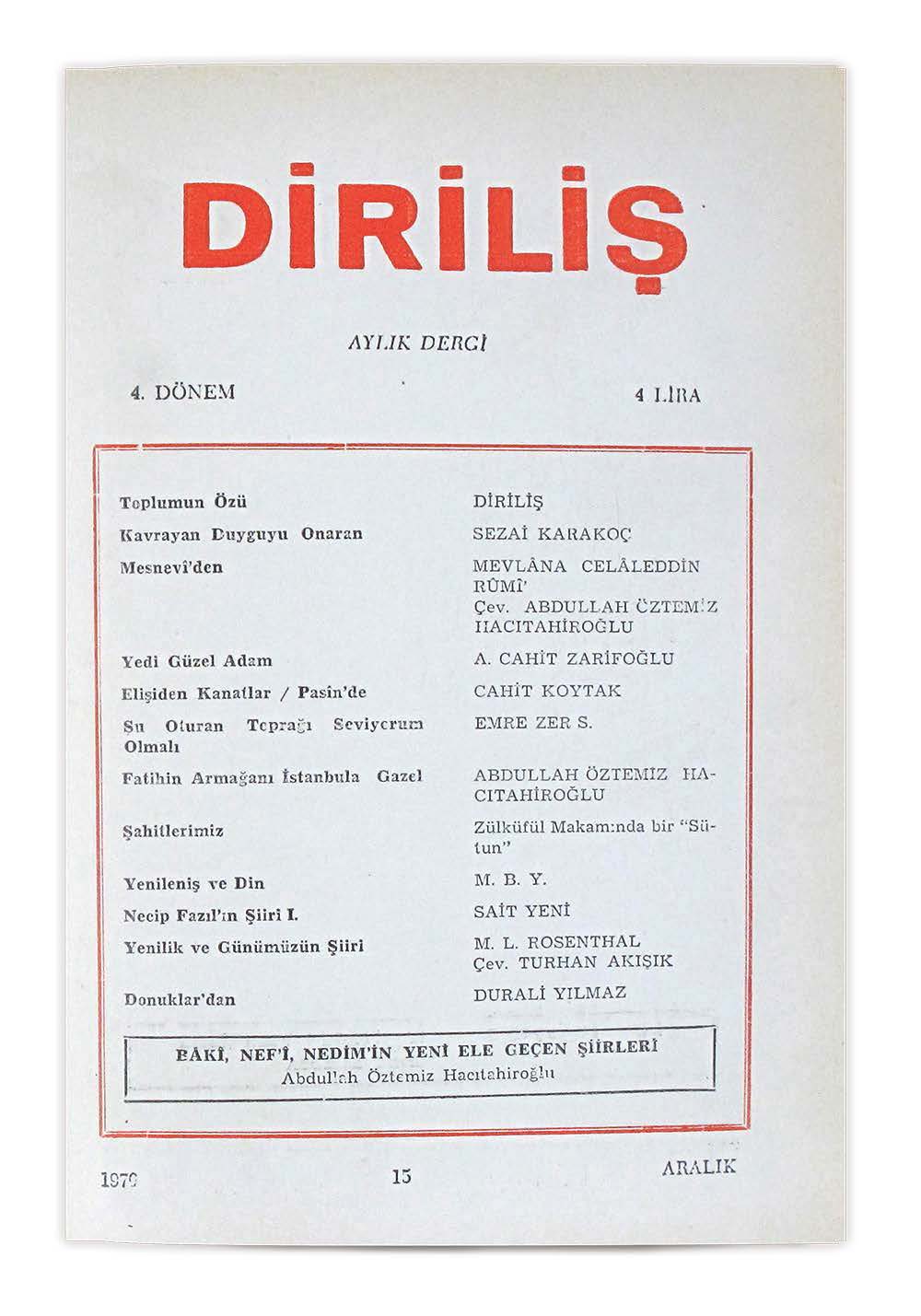 3. Cilt 15. Sayı Kapağı