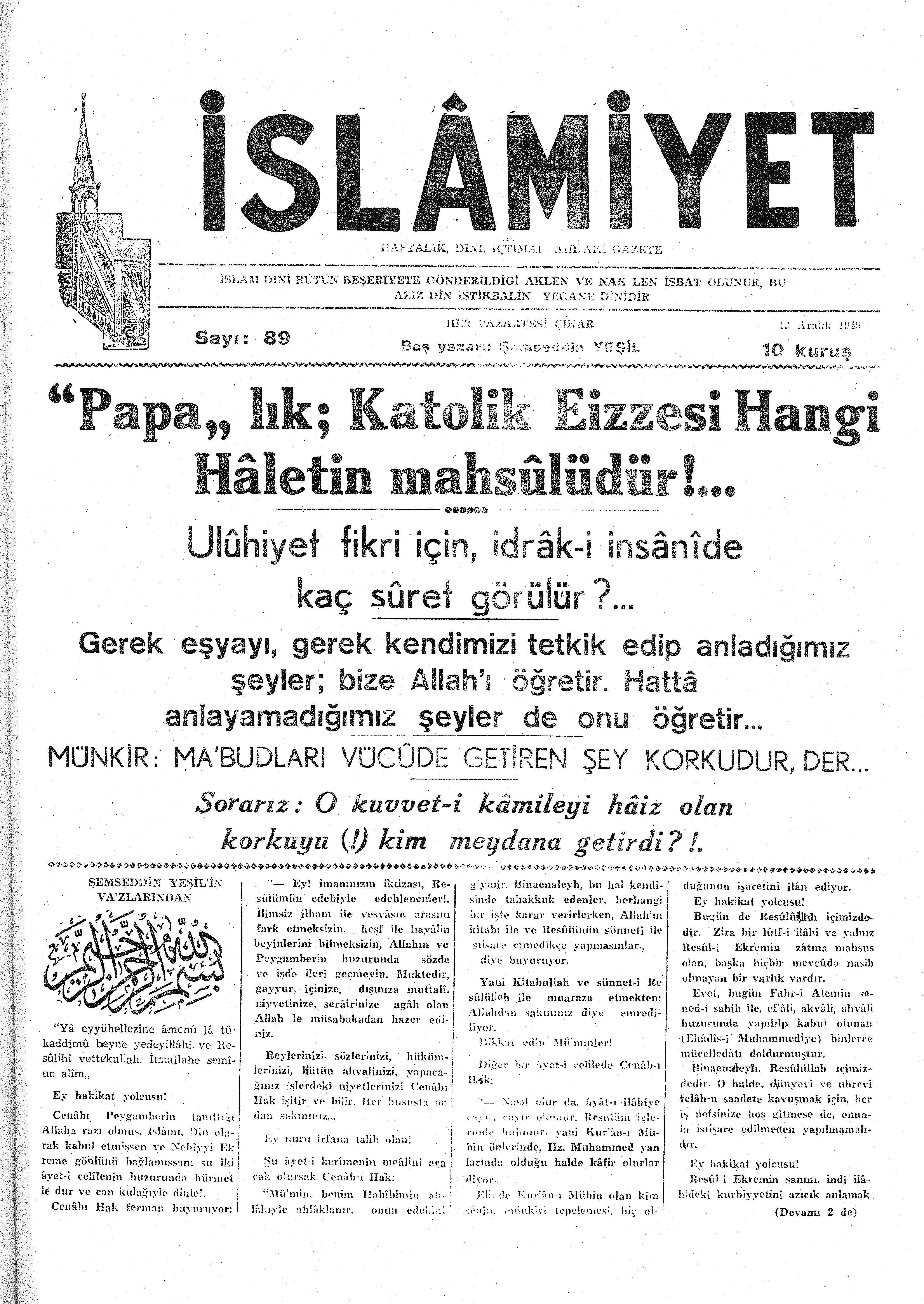 2. Cilt 89. Sayı Kapağı