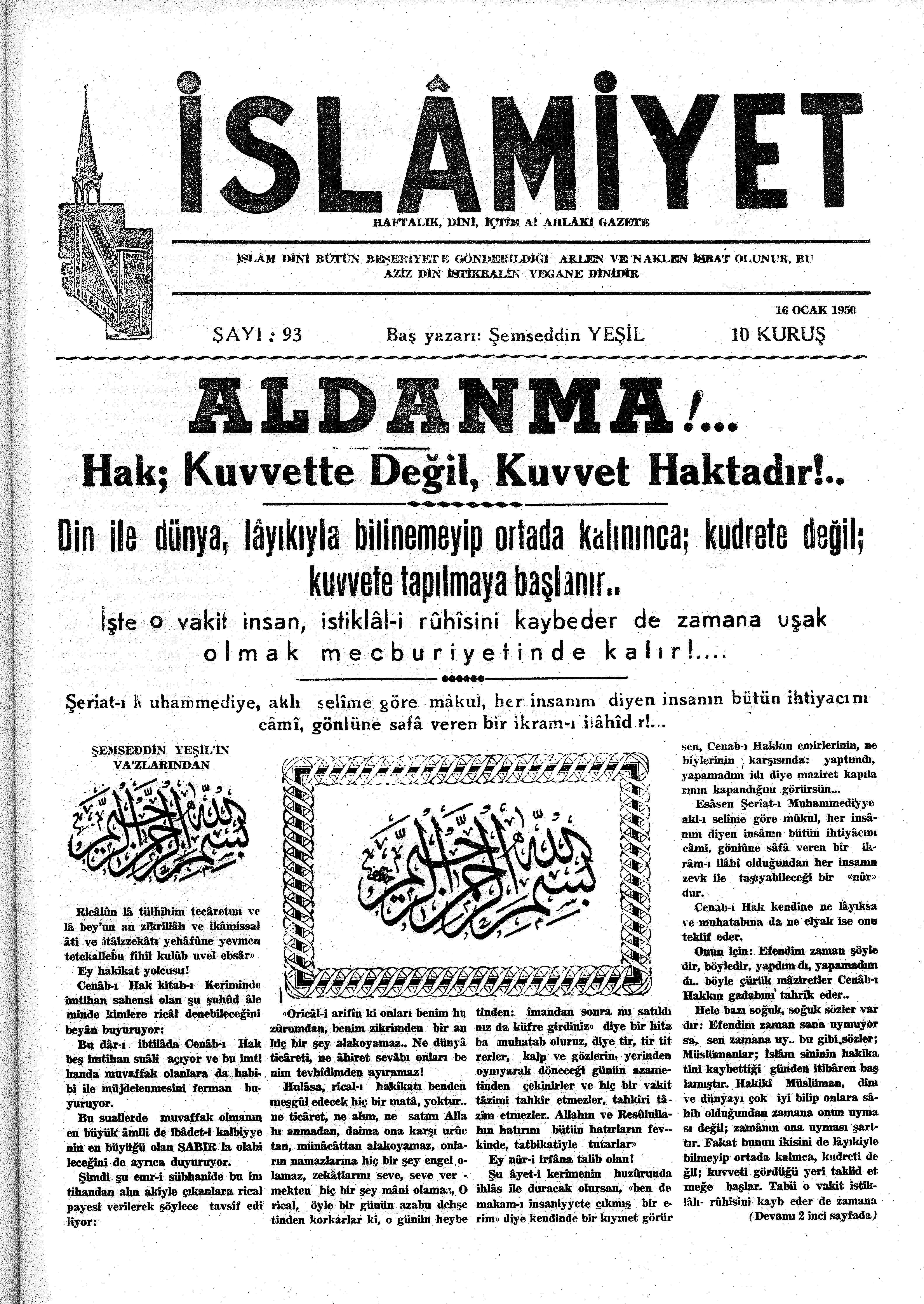 2. Cilt 93. Sayı Kapağı