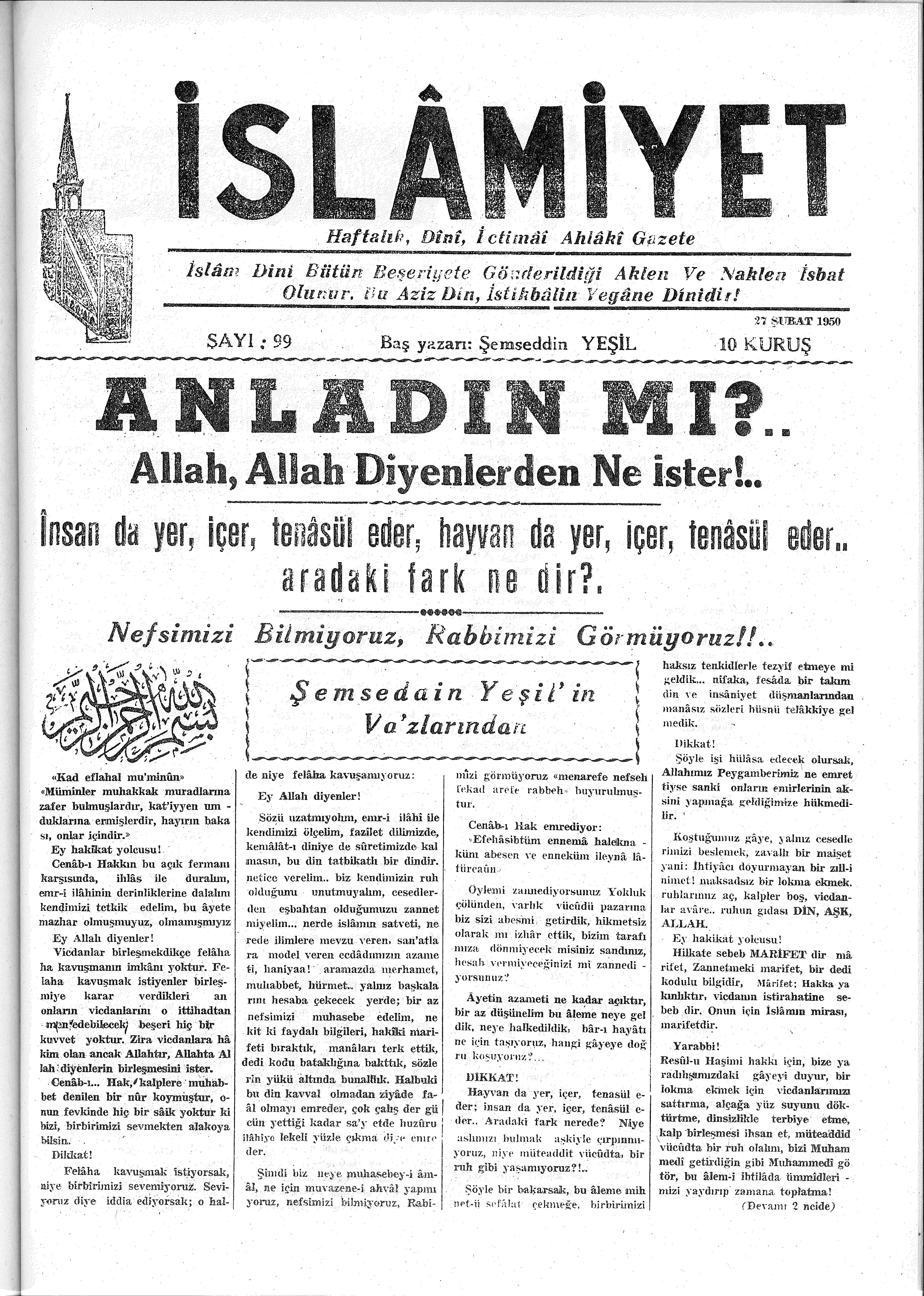 2. Cilt 99. Sayı Kapağı