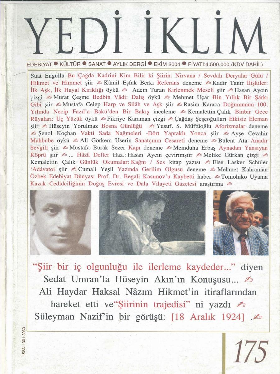 18. Cilt 175. Sayı Kapağı