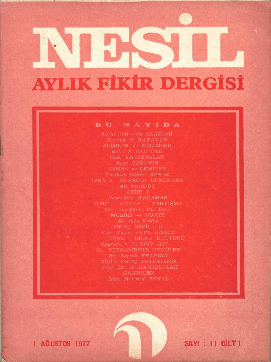 1. Cilt 11. Sayı Kapağı