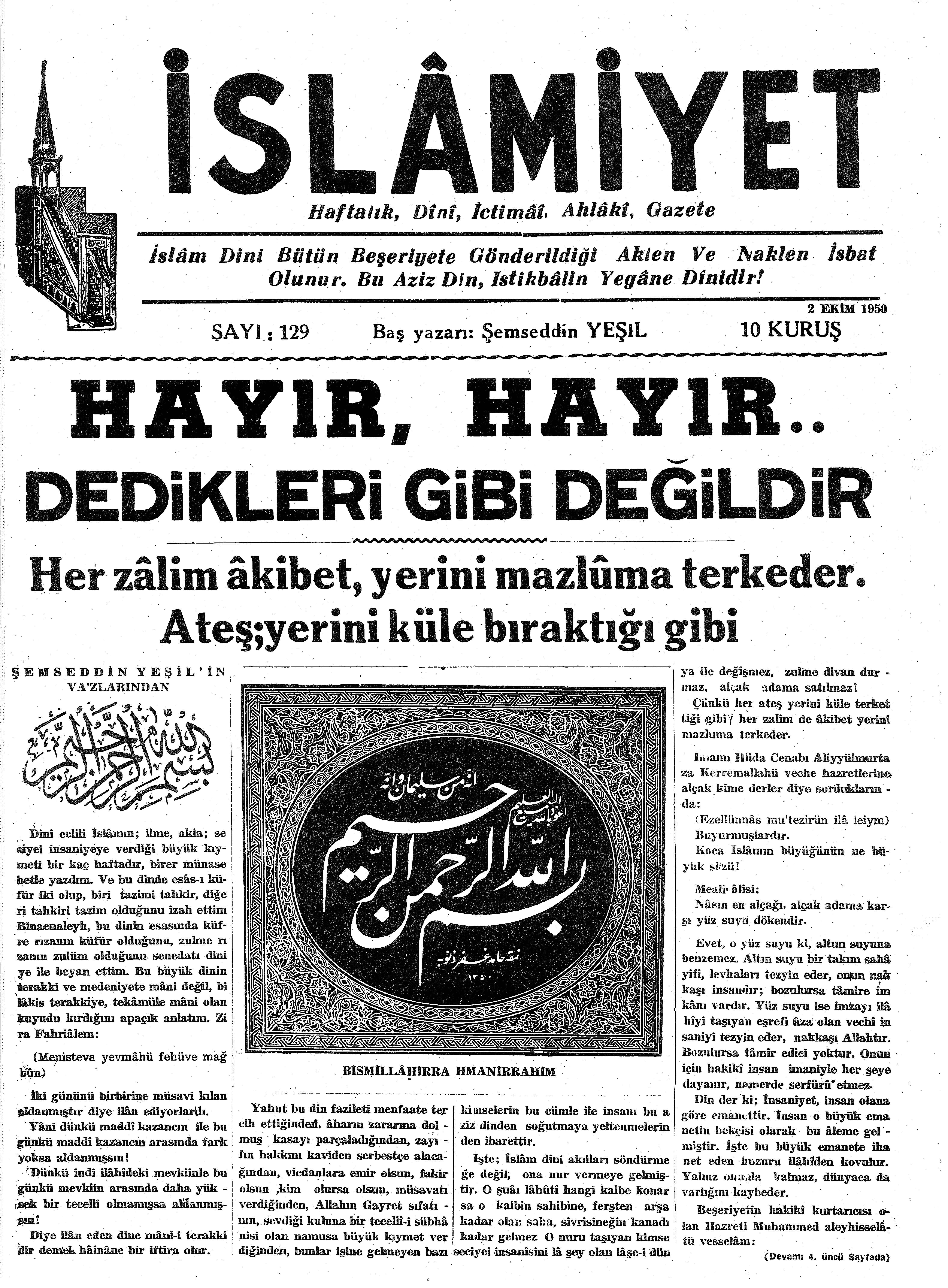 3. Cilt 129. Sayı Kapağı