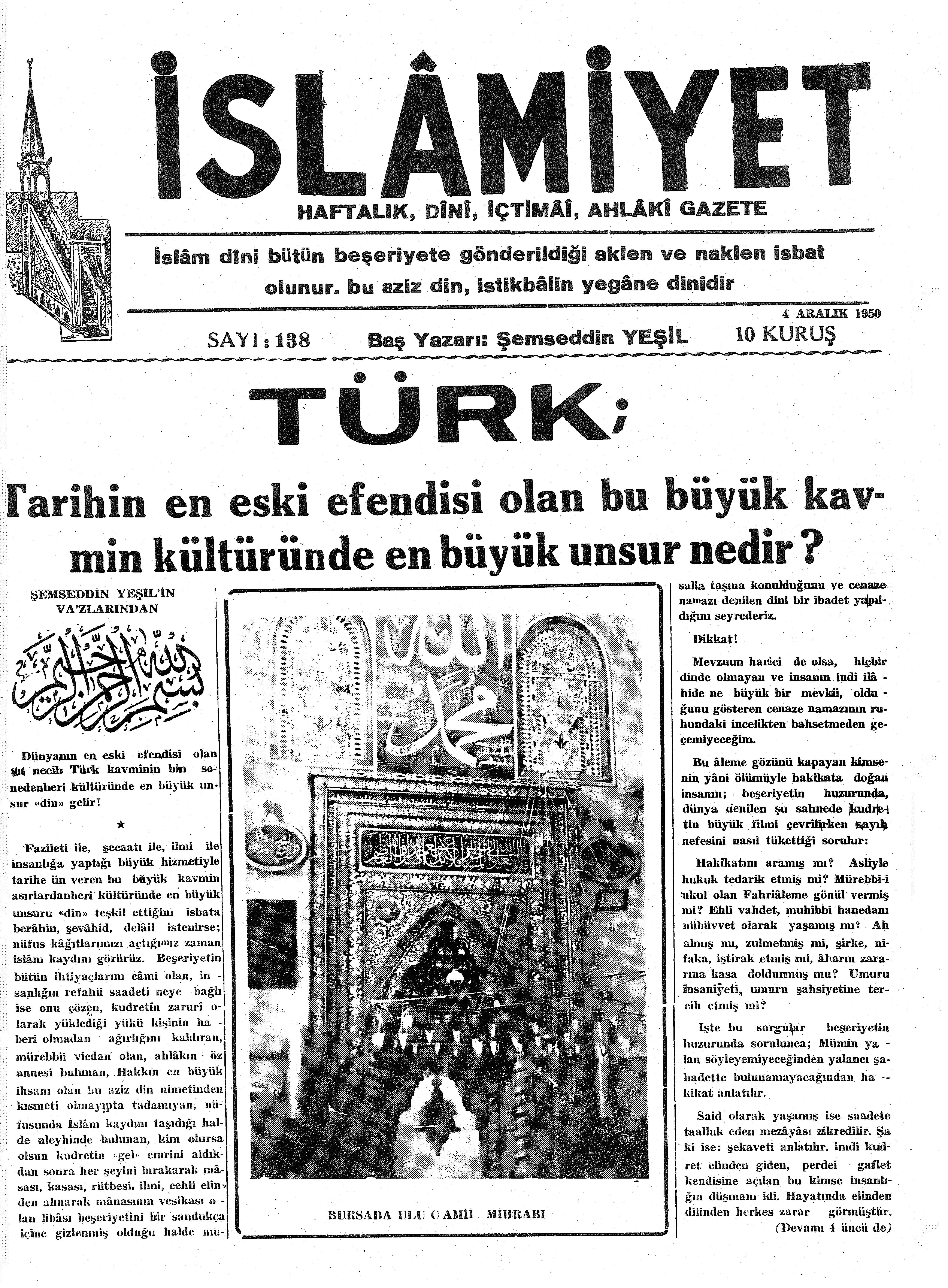 3. Cilt 138. Sayı Kapağı