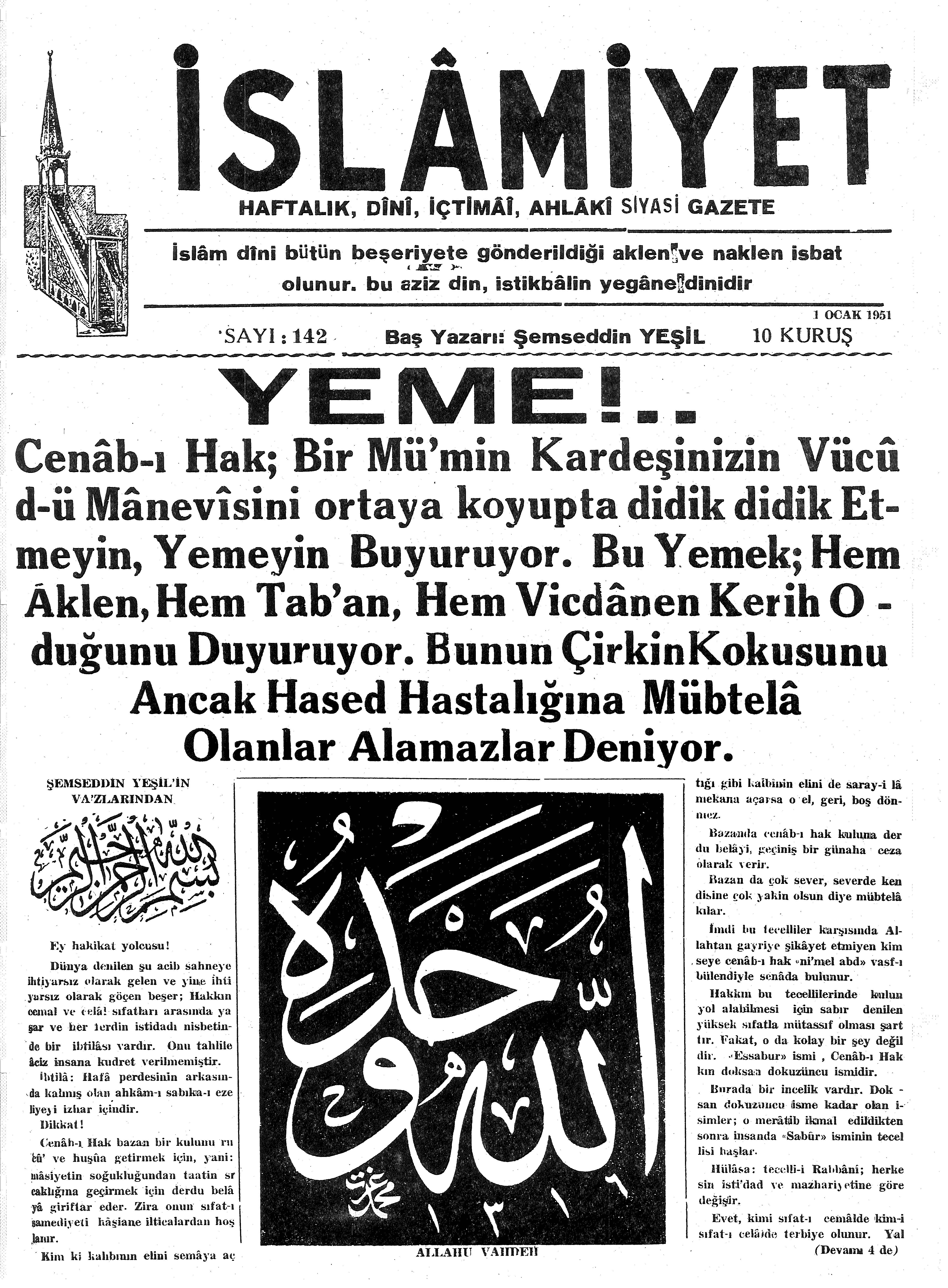 3. Cilt 142. Sayı Kapağı