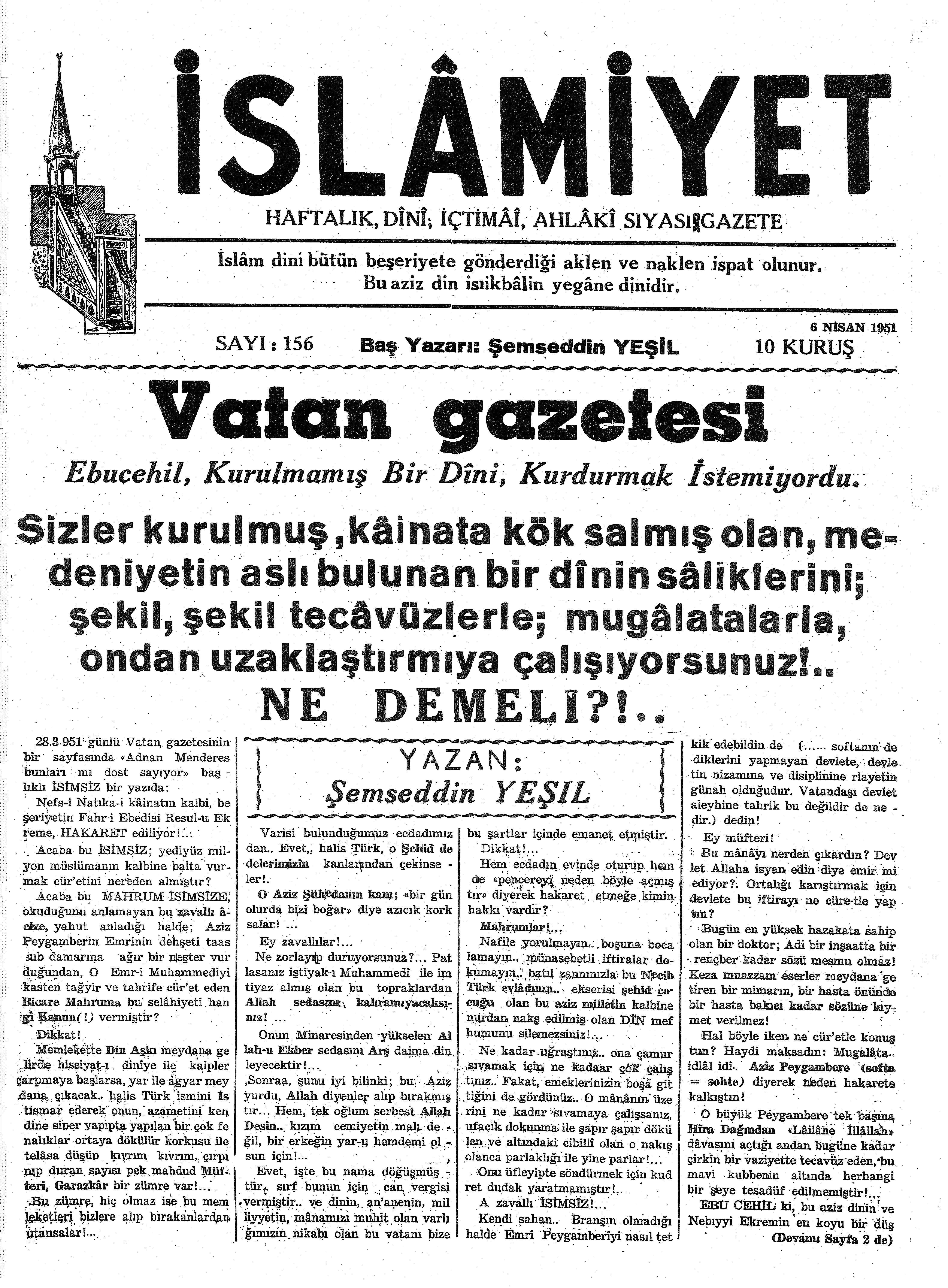3. Cilt 156. Sayı Kapağı