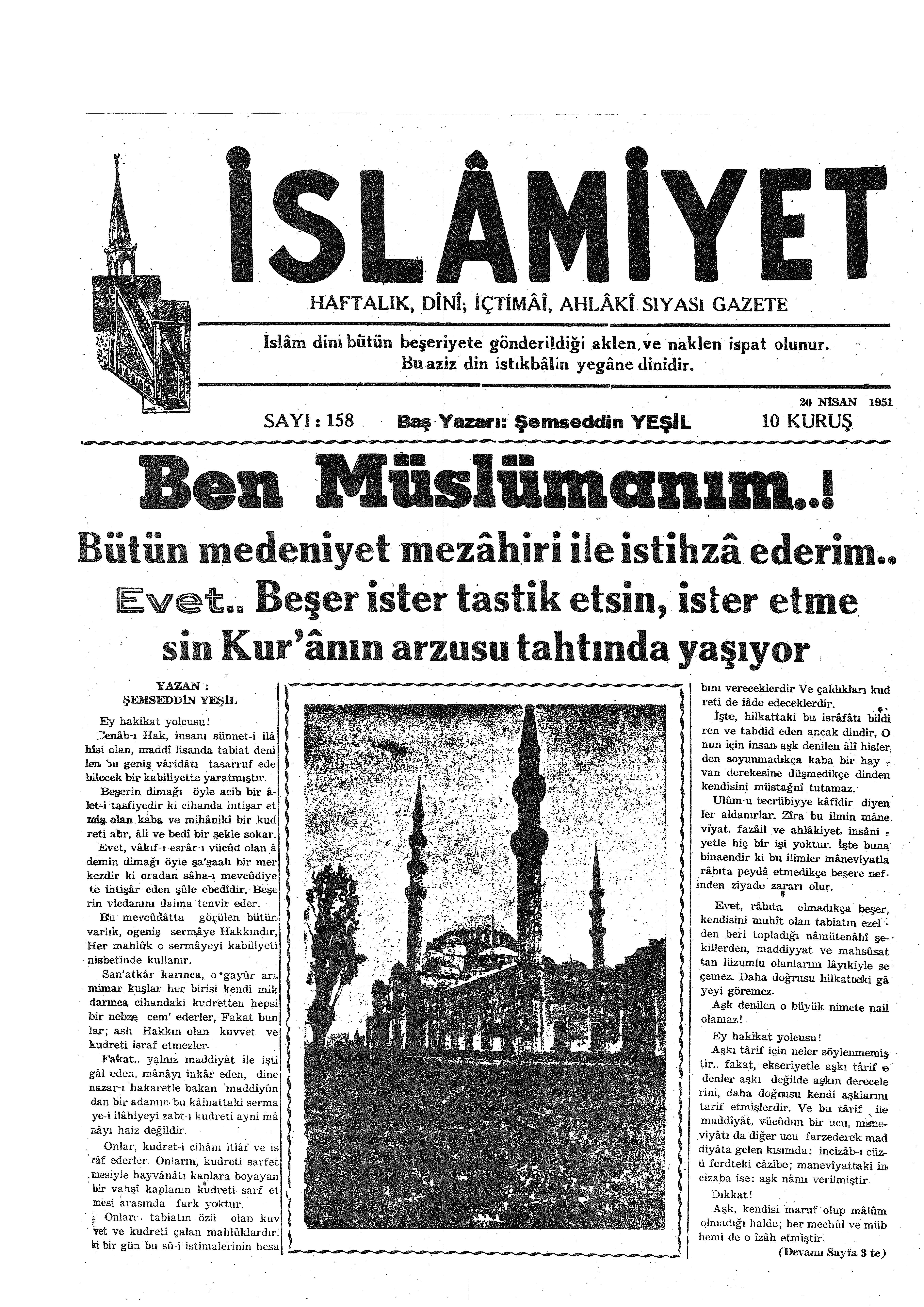4. Cilt 158. Sayı Kapağı