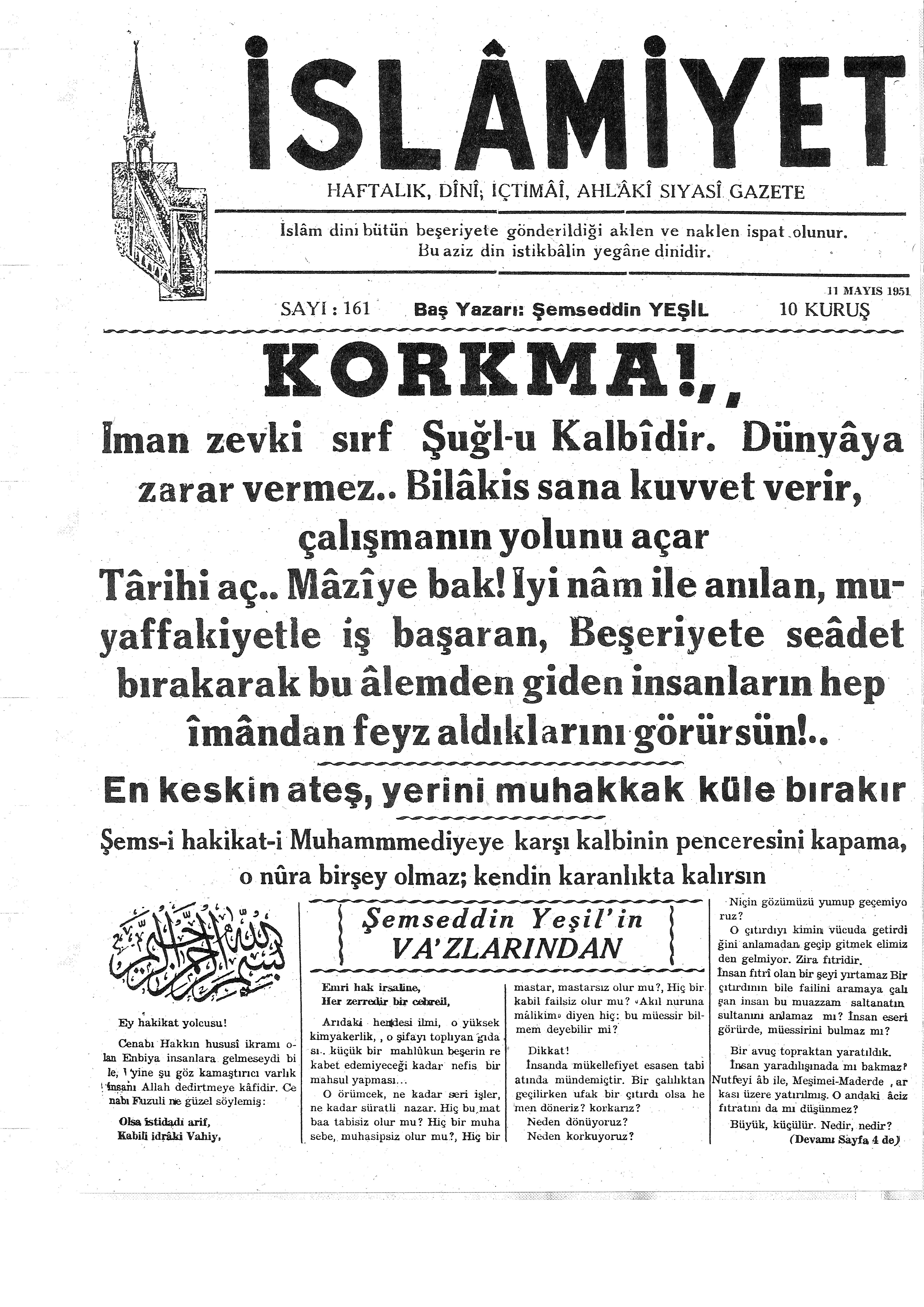 4. Cilt 161. Sayı Kapağı