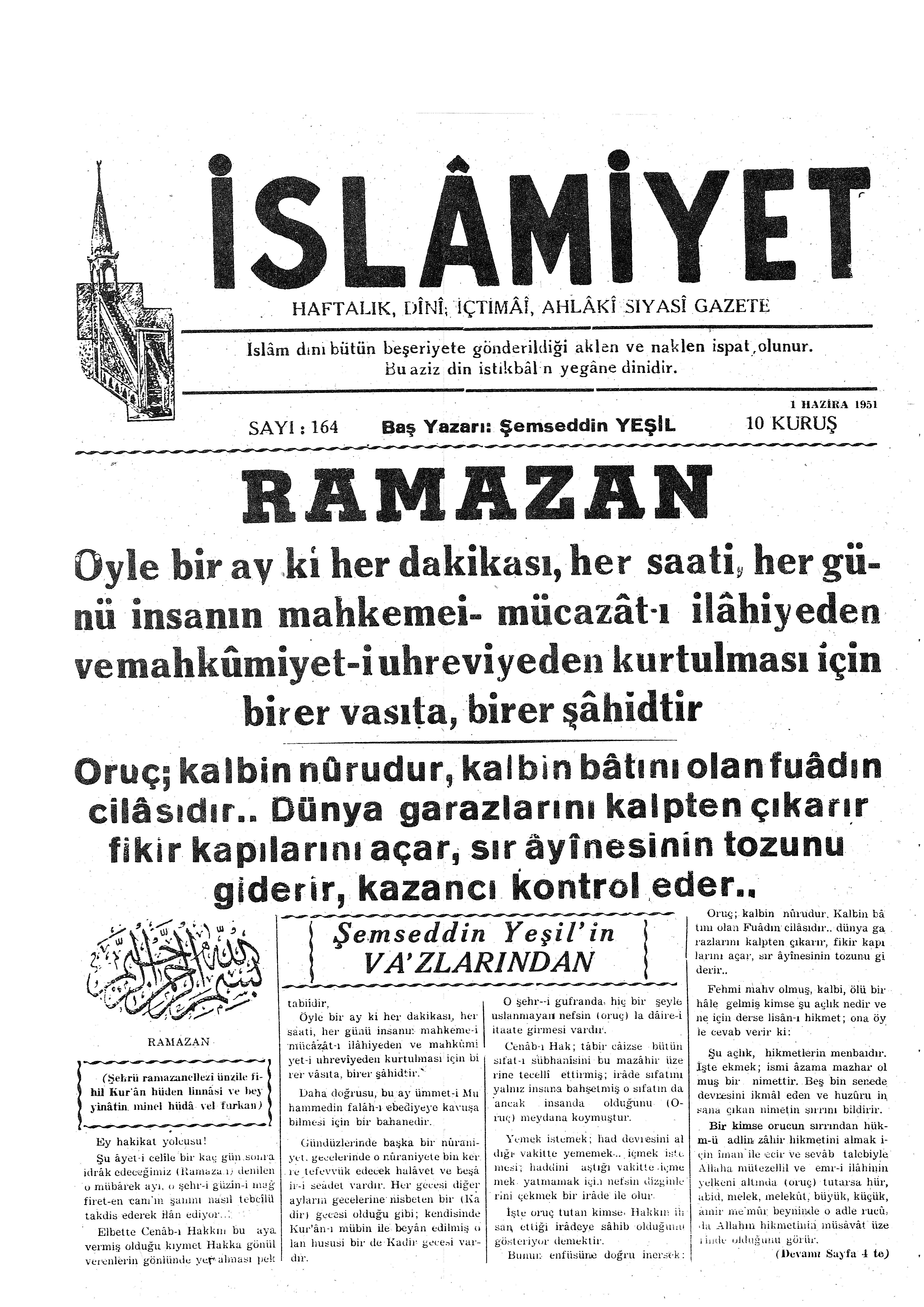 4. Cilt 164. Sayı Kapağı