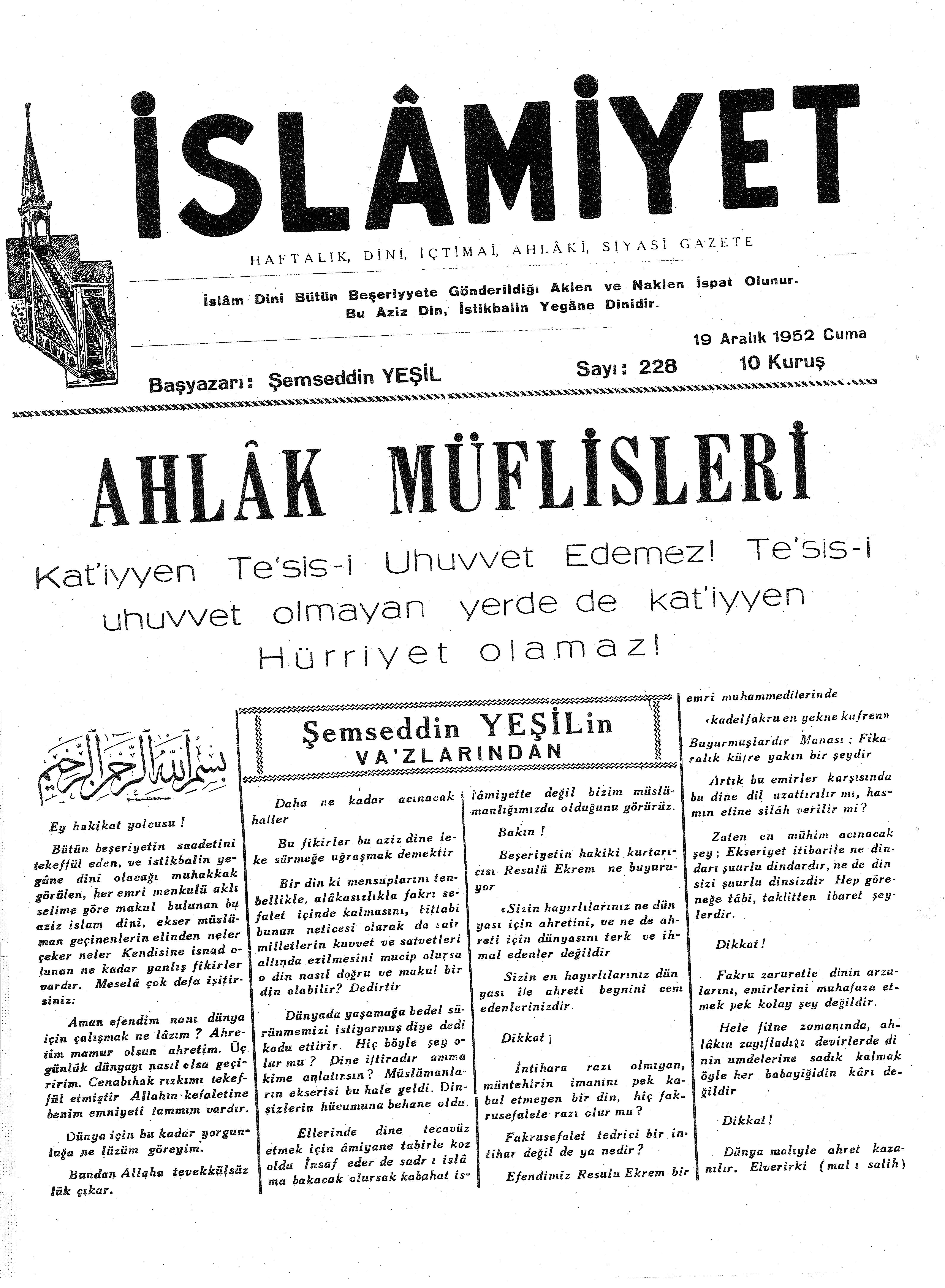 5. Cilt 228. Sayı Kapağı