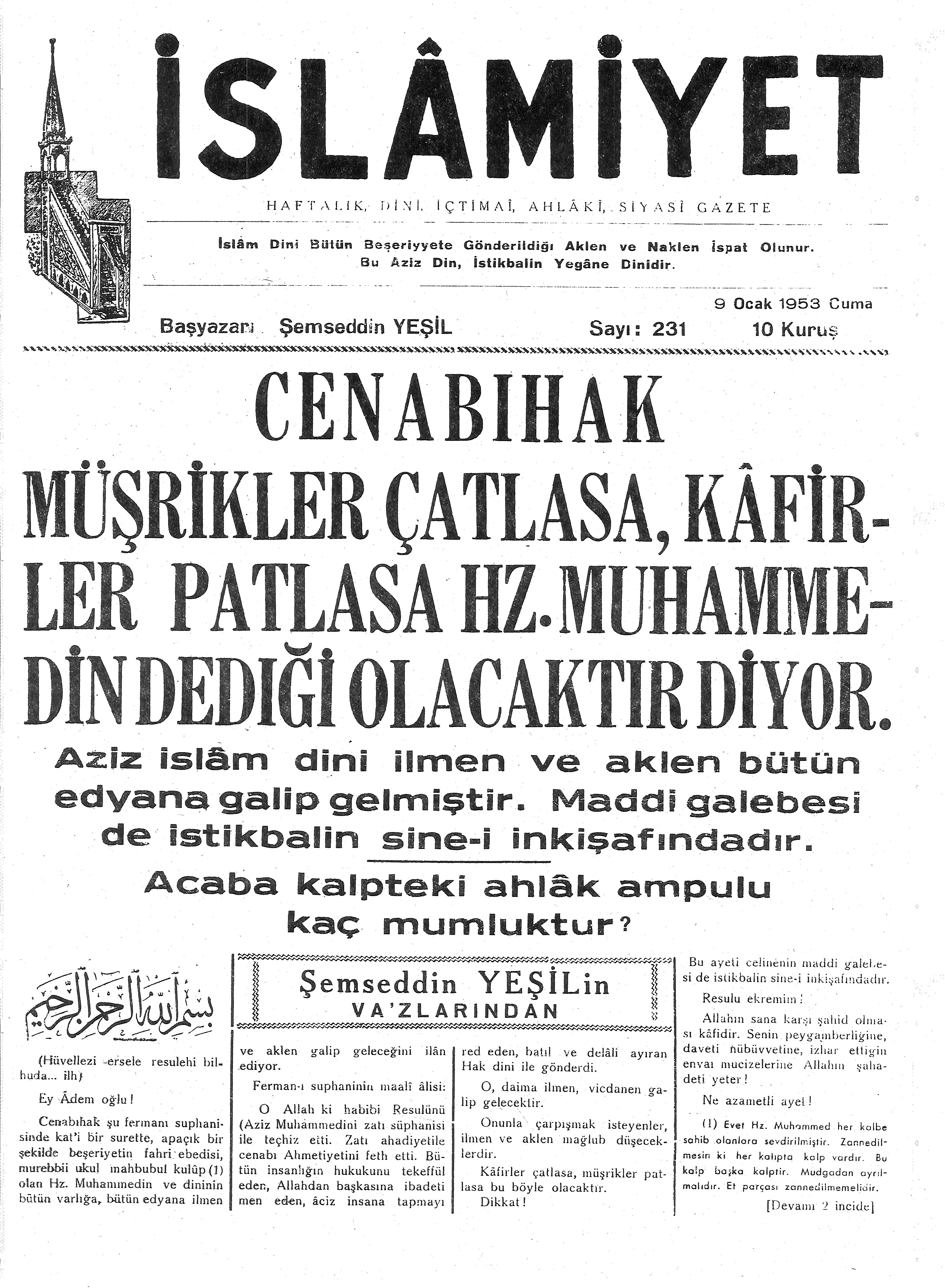 5. Cilt 231. Sayı Kapağı