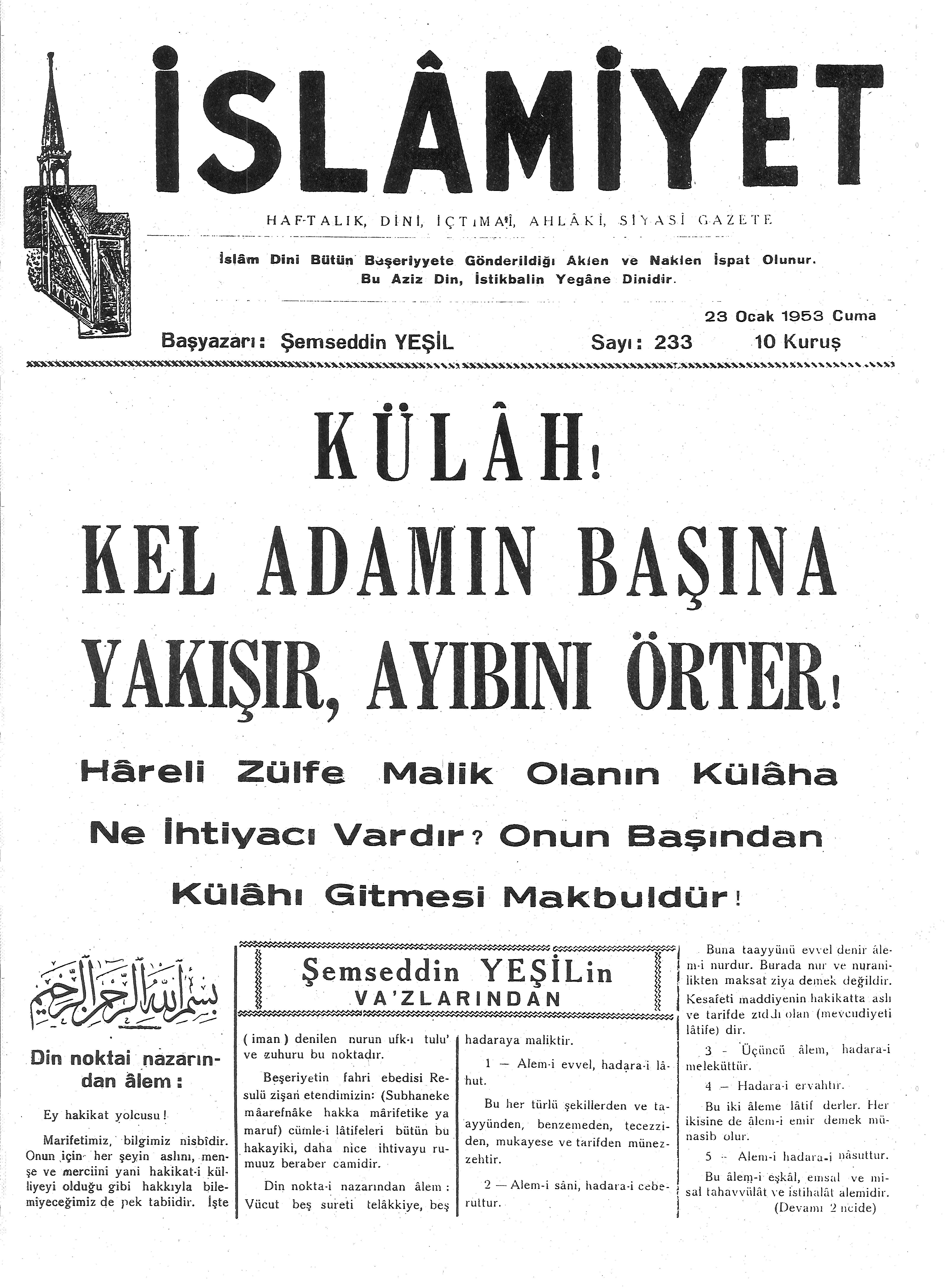 5. Cilt 233. Sayı Kapağı