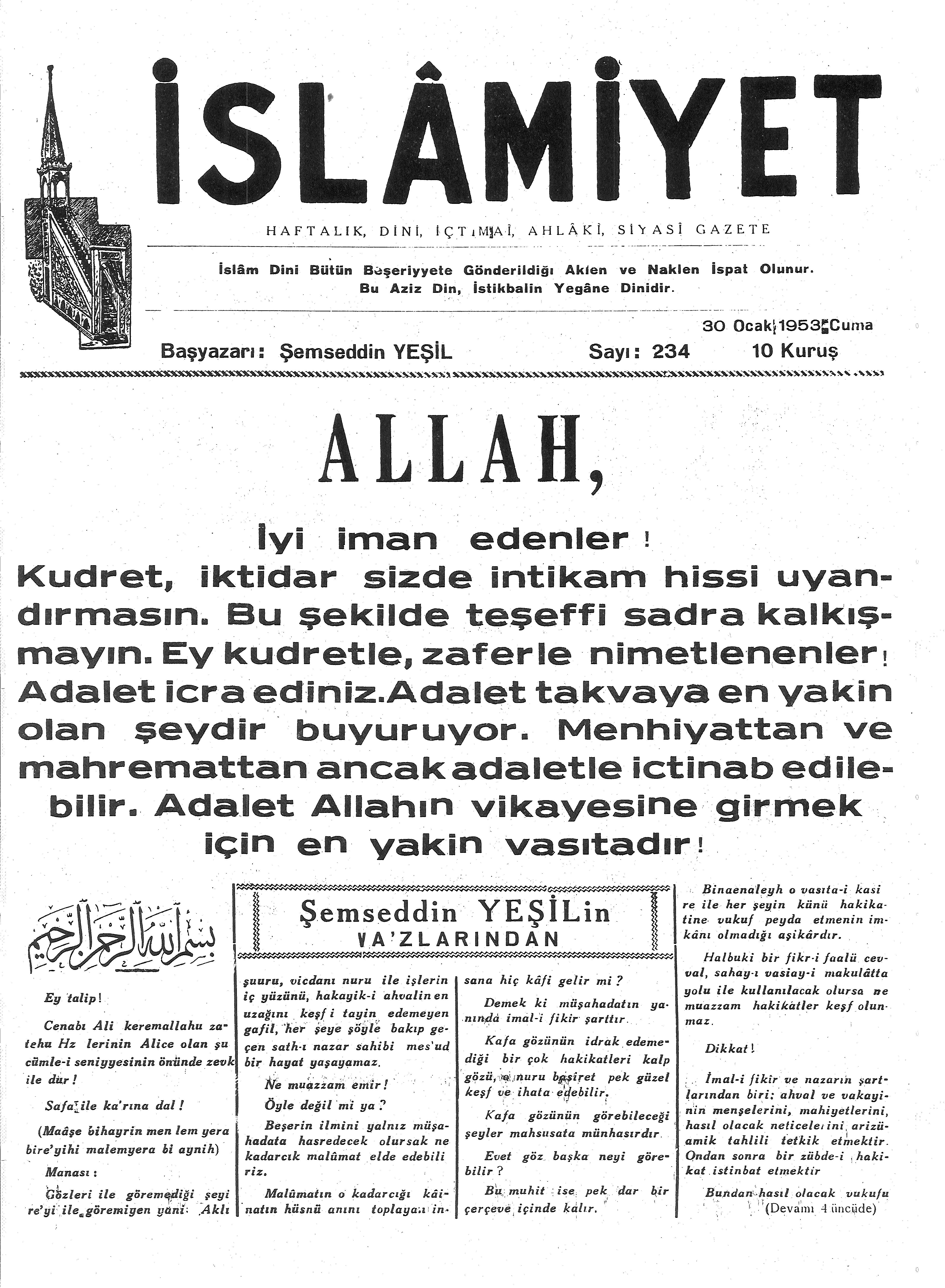 5. Cilt 234. Sayı Kapağı