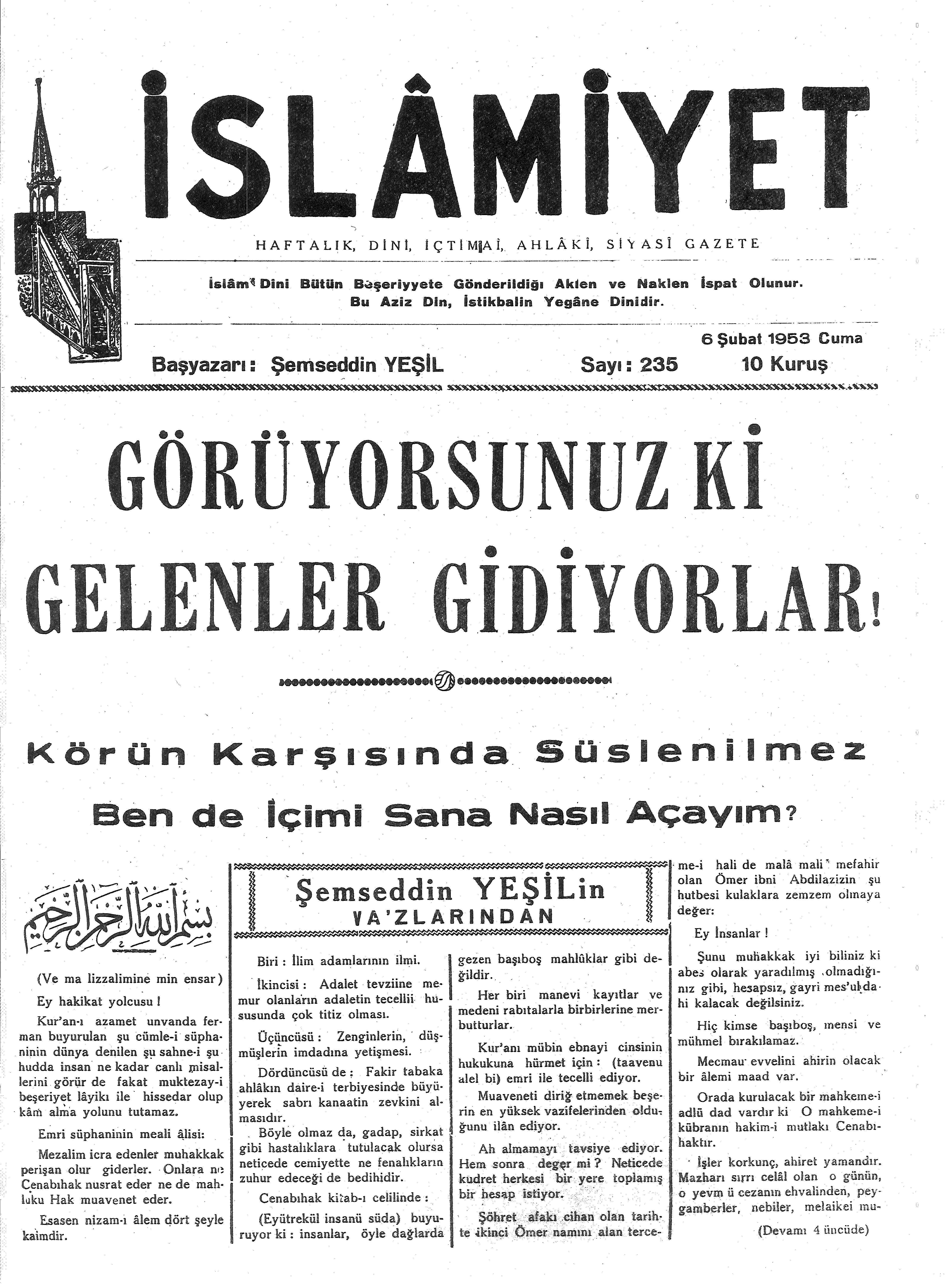 5. Cilt 235. Sayı Kapağı