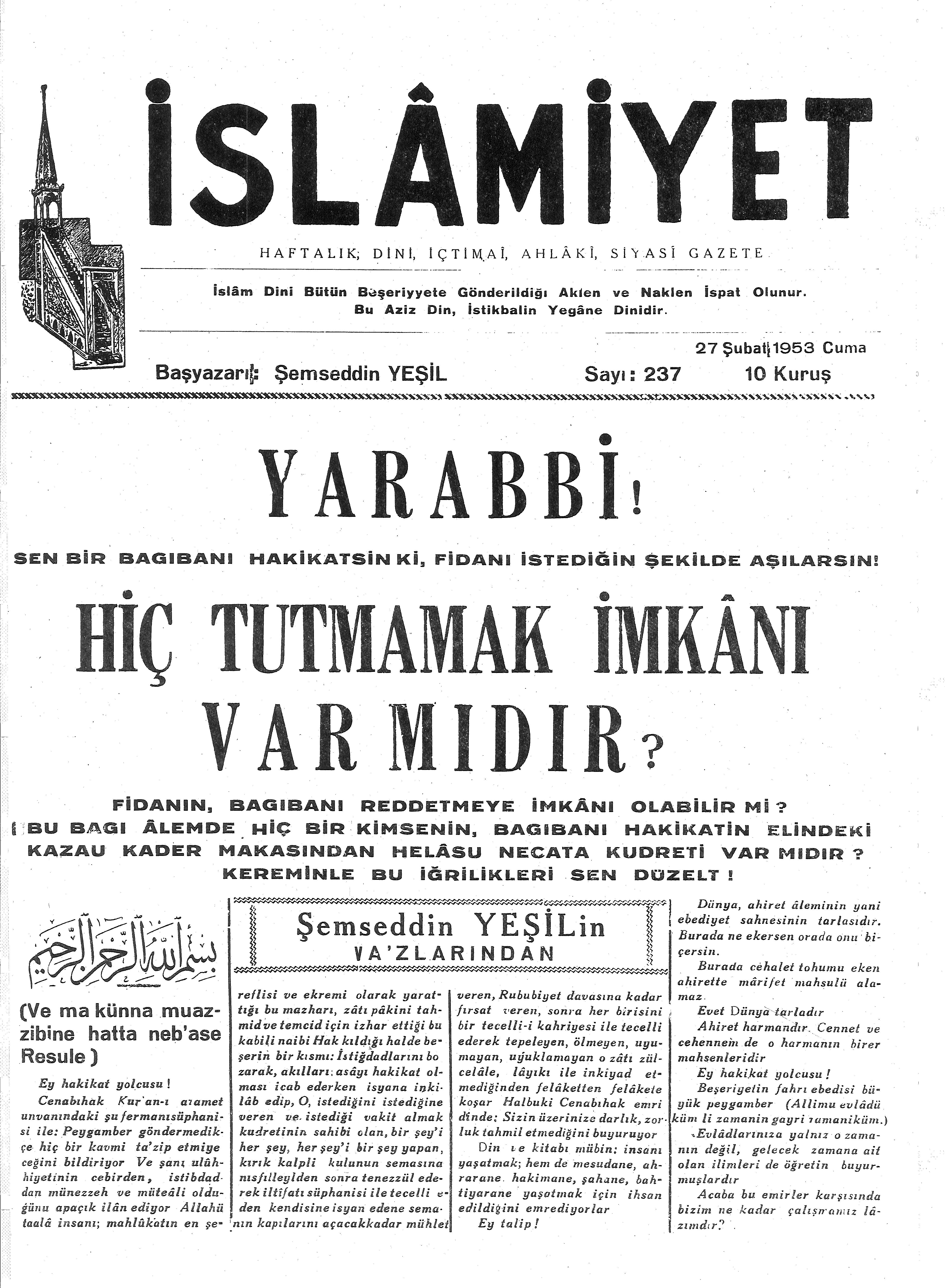 5. Cilt 237. Sayı Kapağı