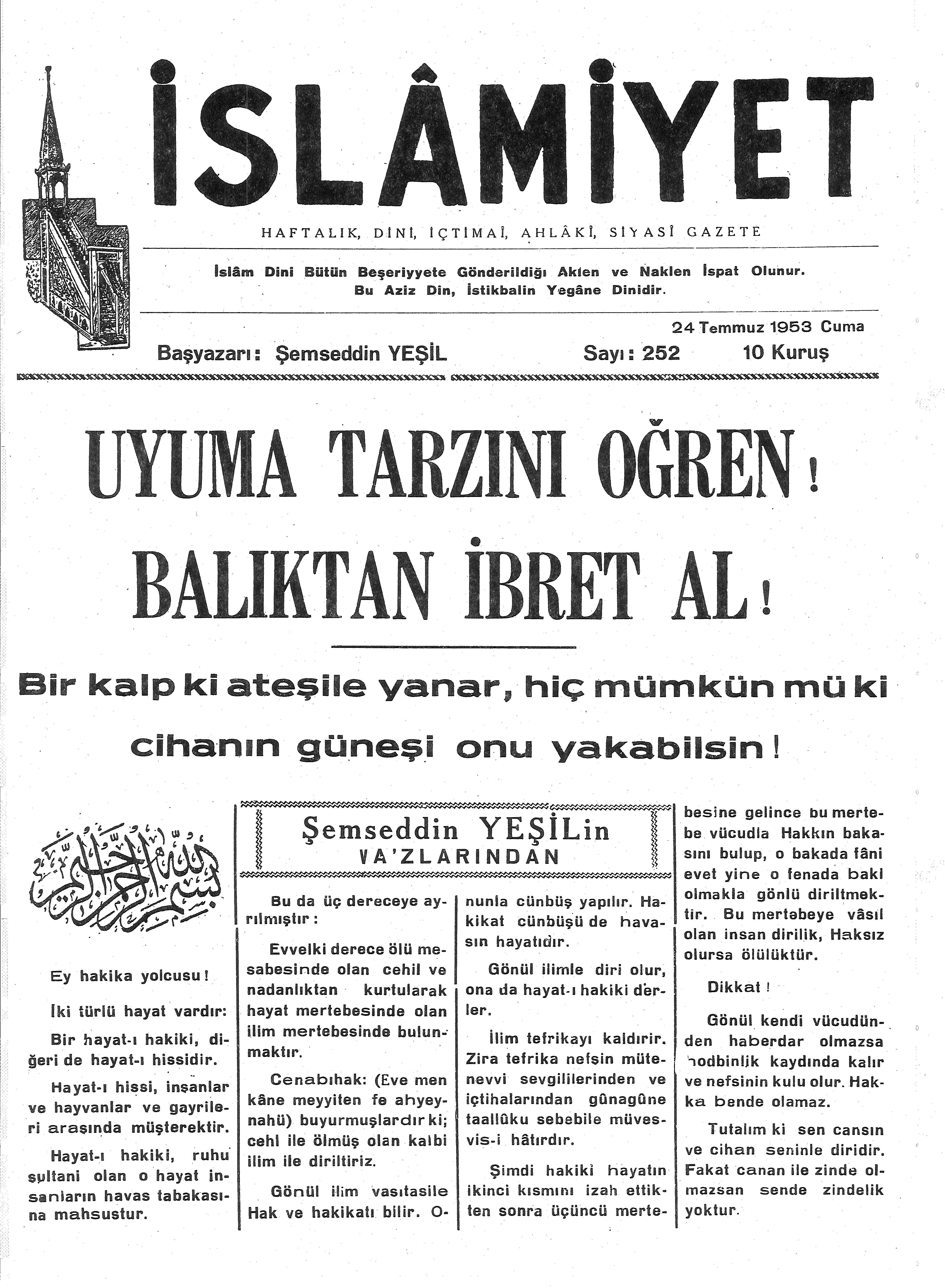5. Cilt 252. Sayı Kapağı