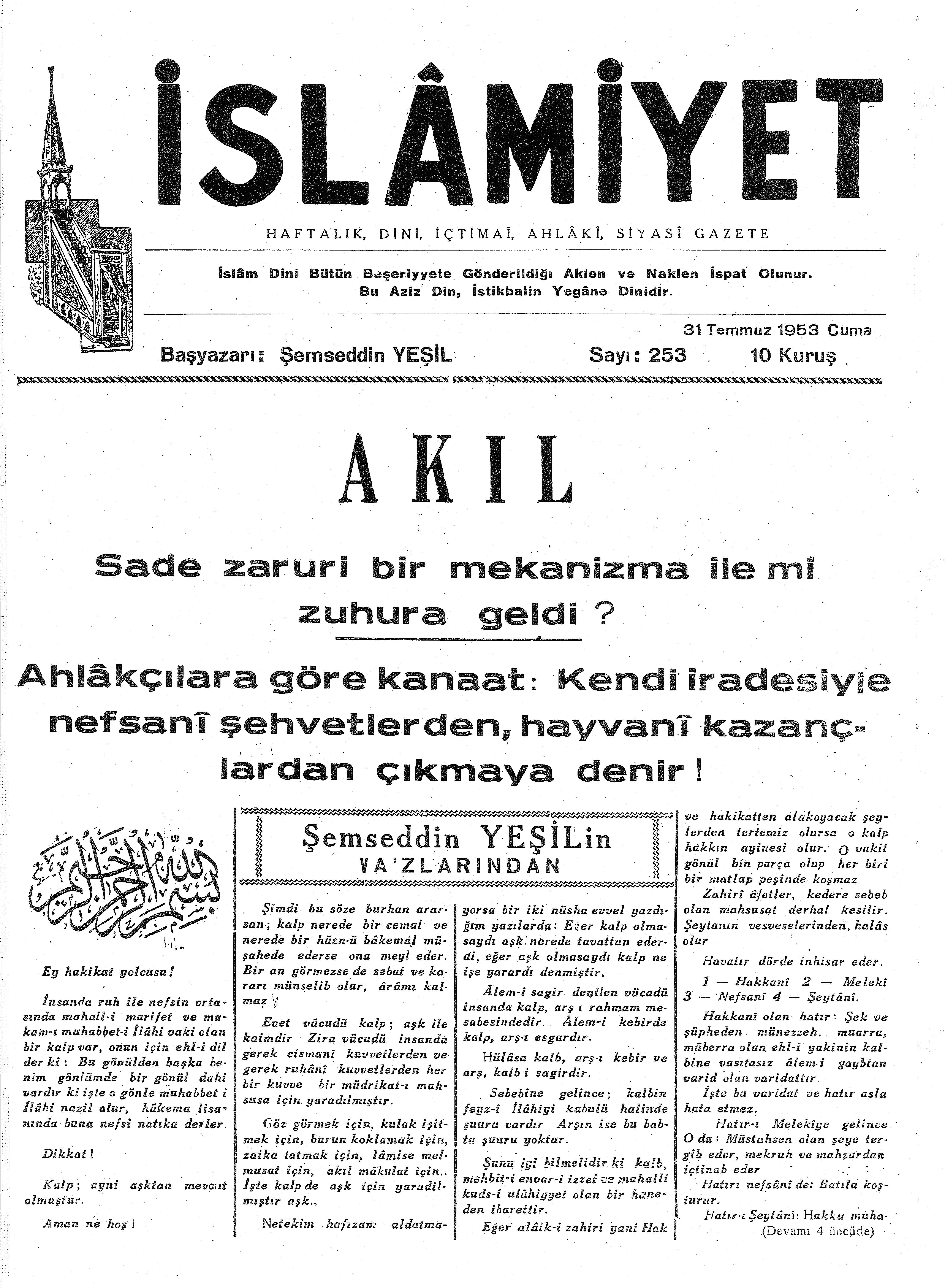5. Cilt 253. Sayı Kapağı