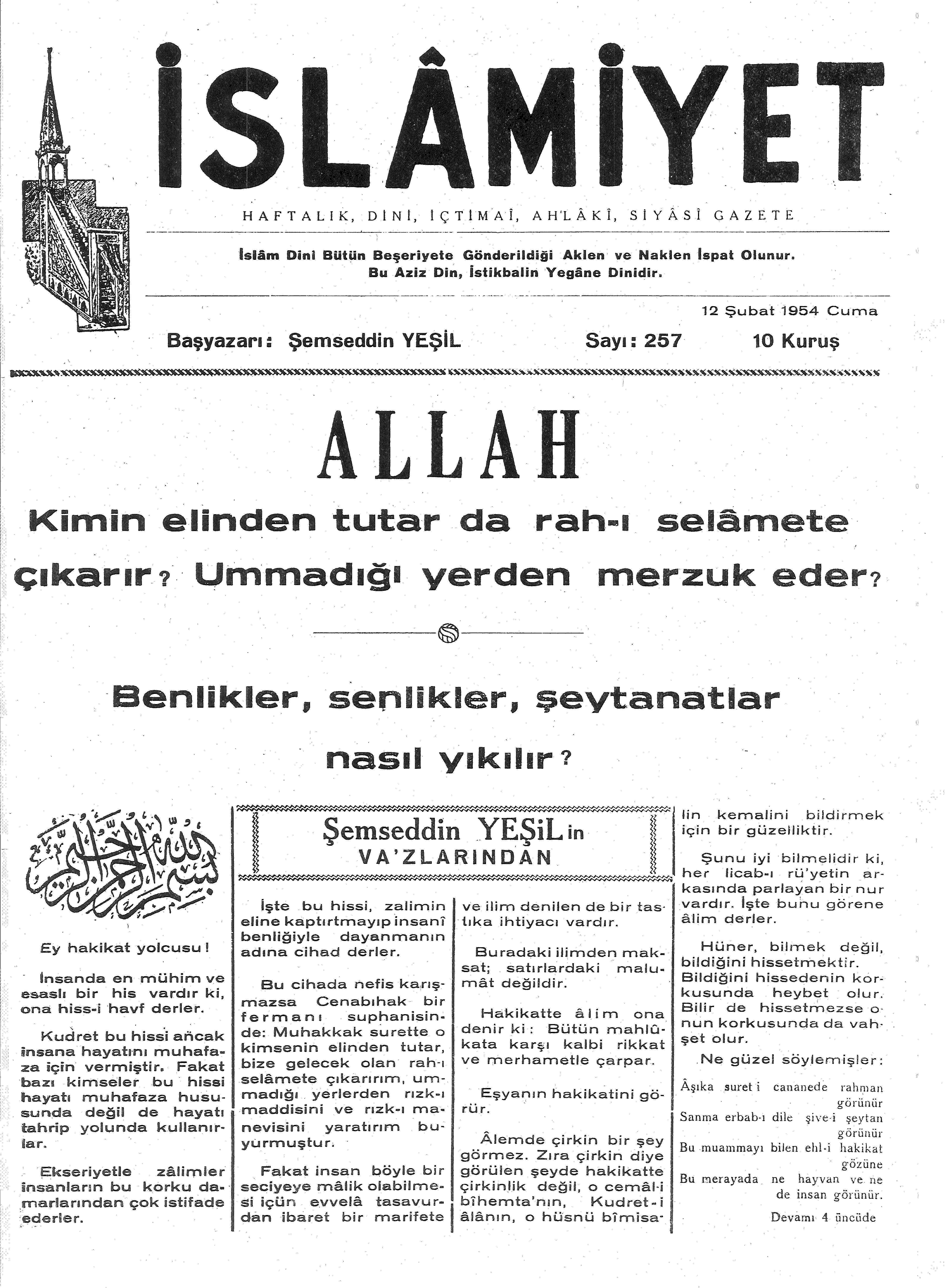 5. Cilt 257. Sayı Kapağı