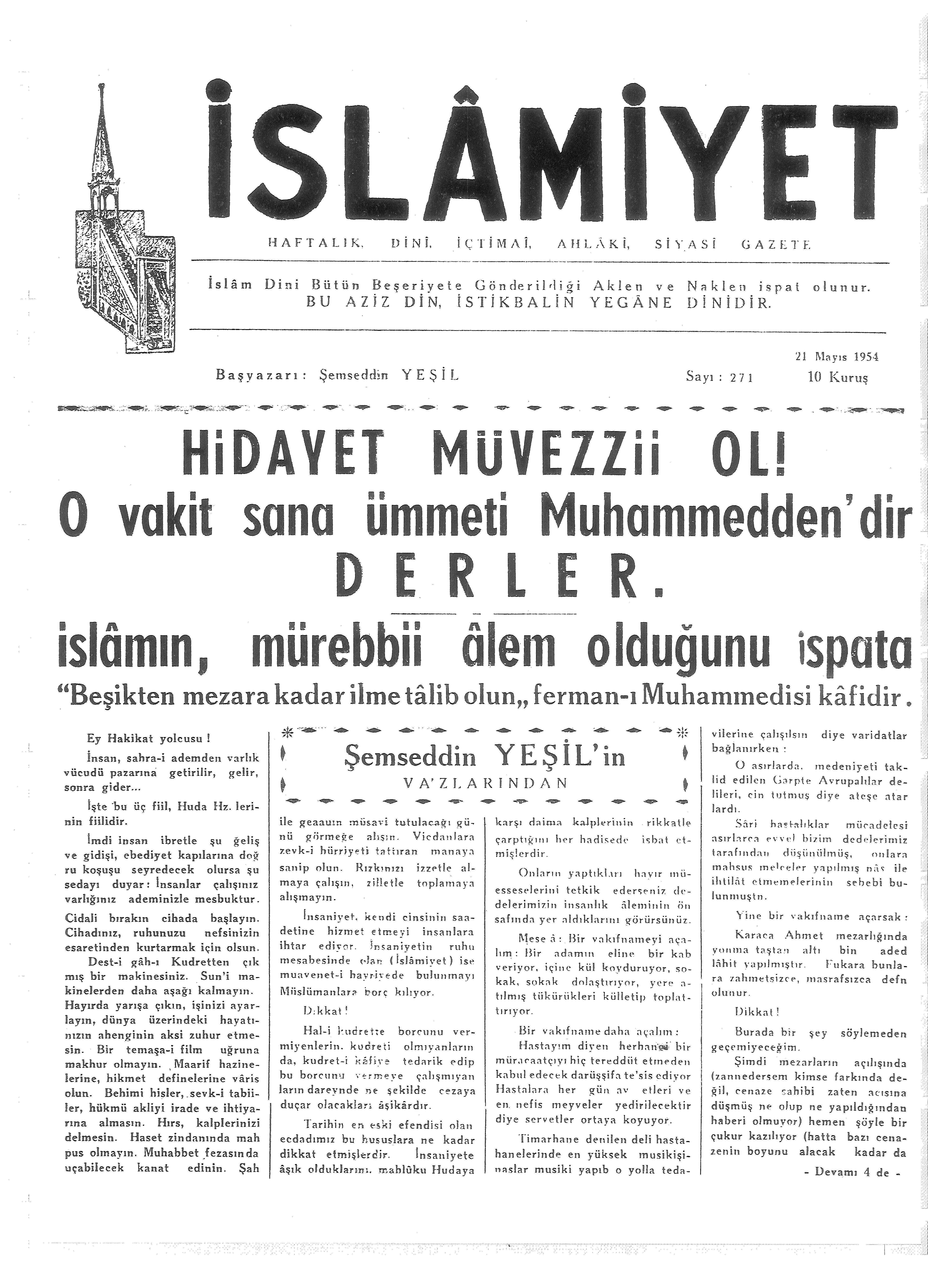 6. Cilt 271. Sayı Kapağı