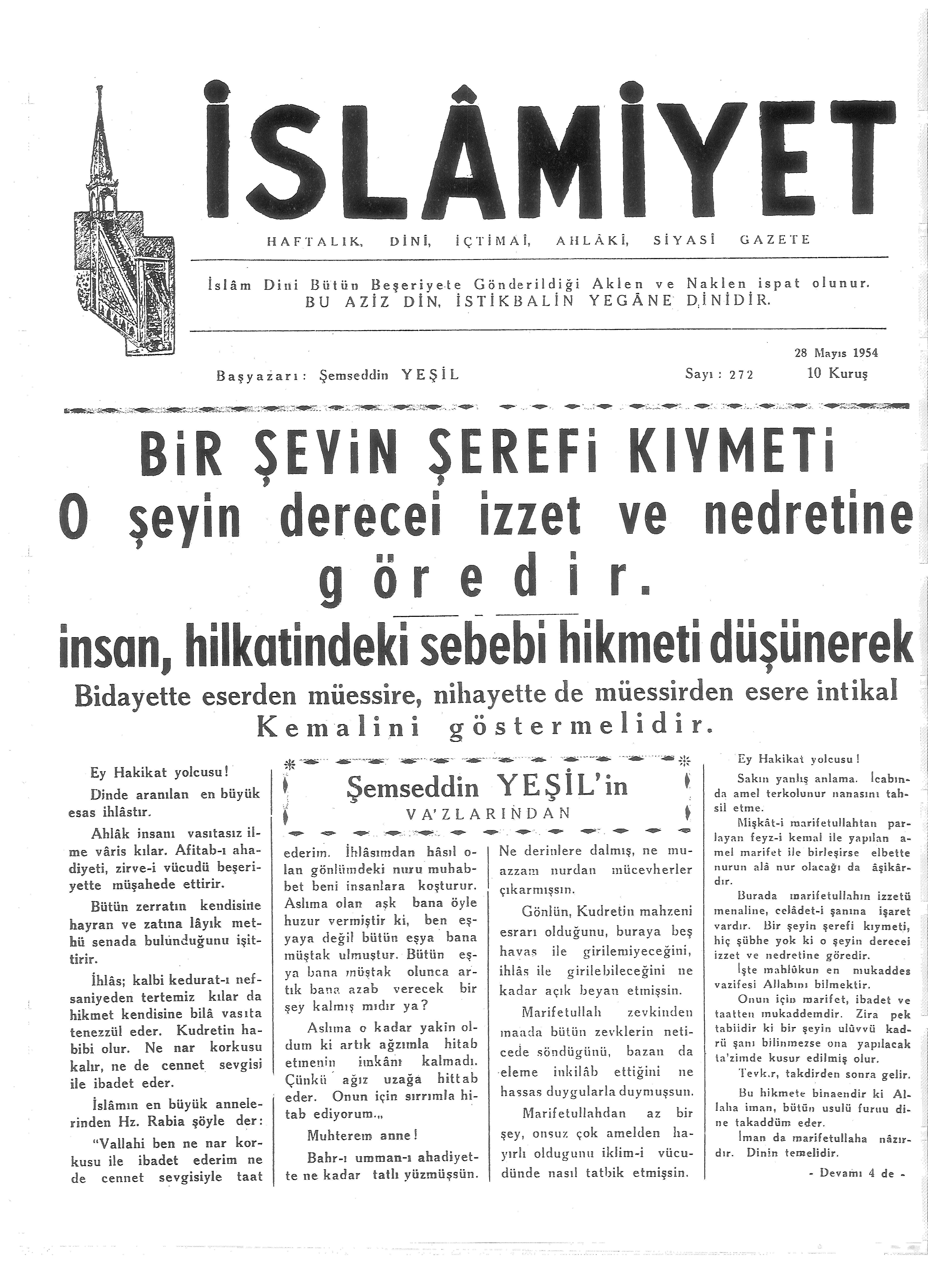 6. Cilt 272. Sayı Kapağı