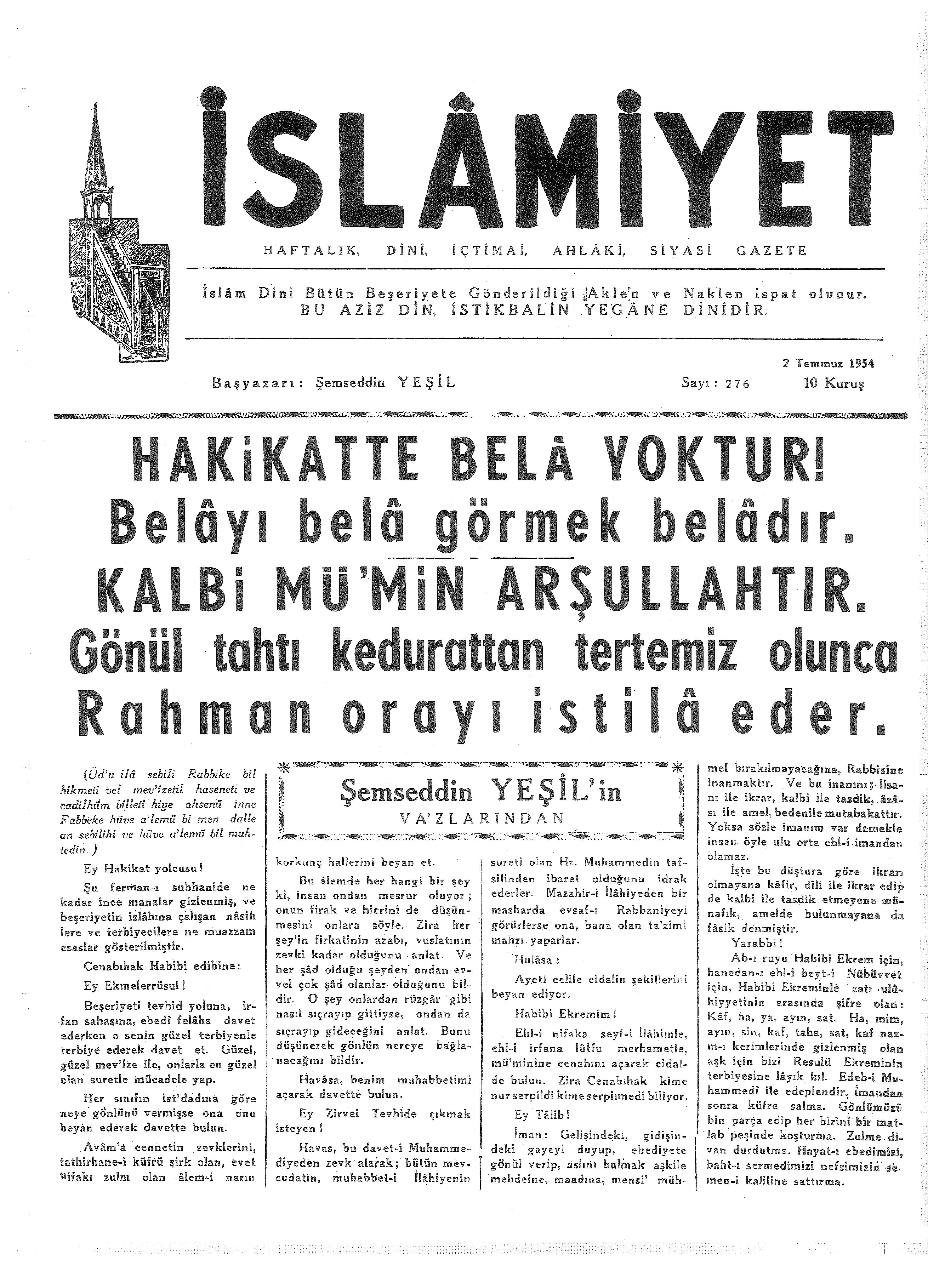 6. Cilt 276. Sayı Kapağı