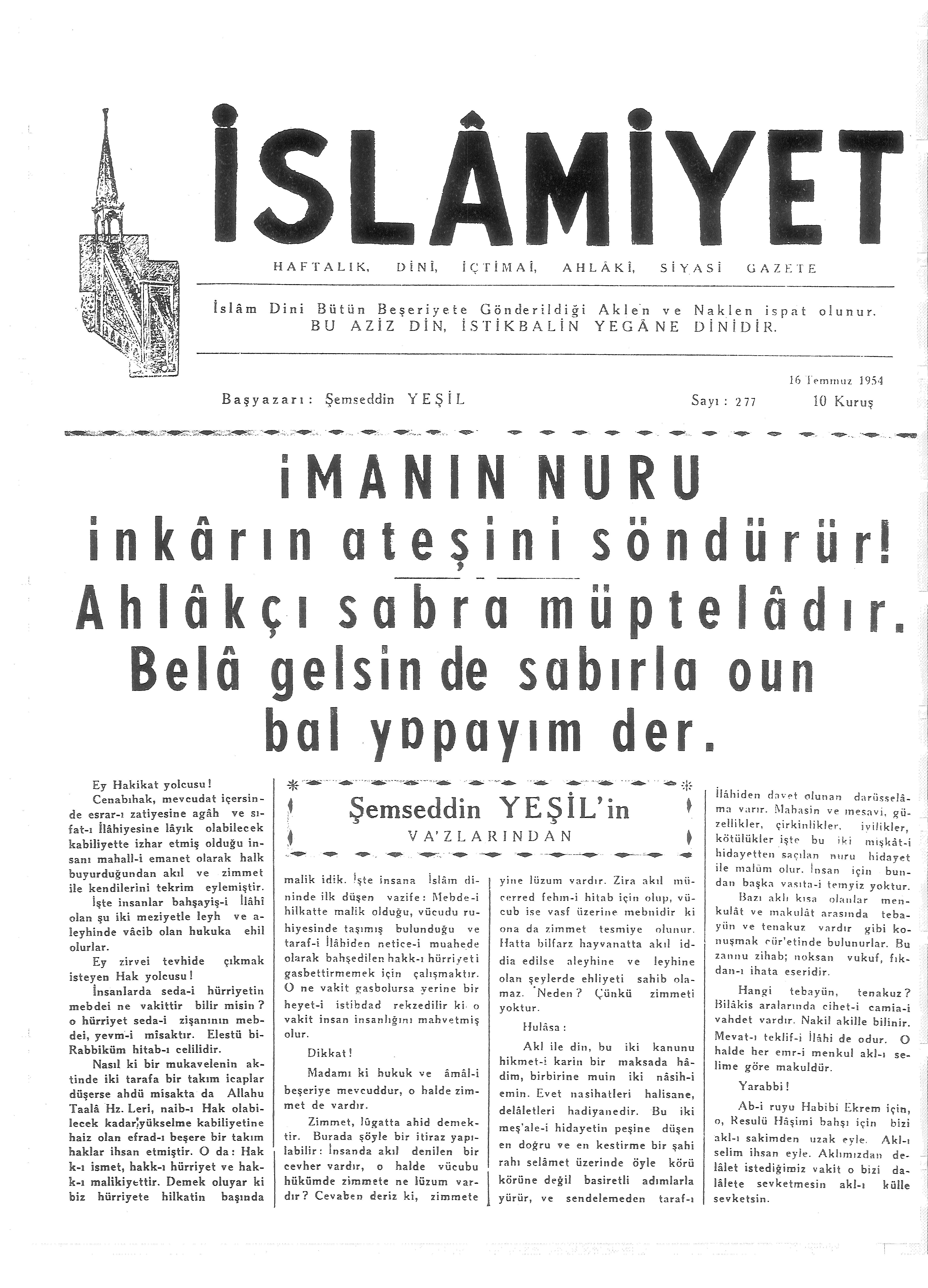 6. Cilt 277. Sayı Kapağı