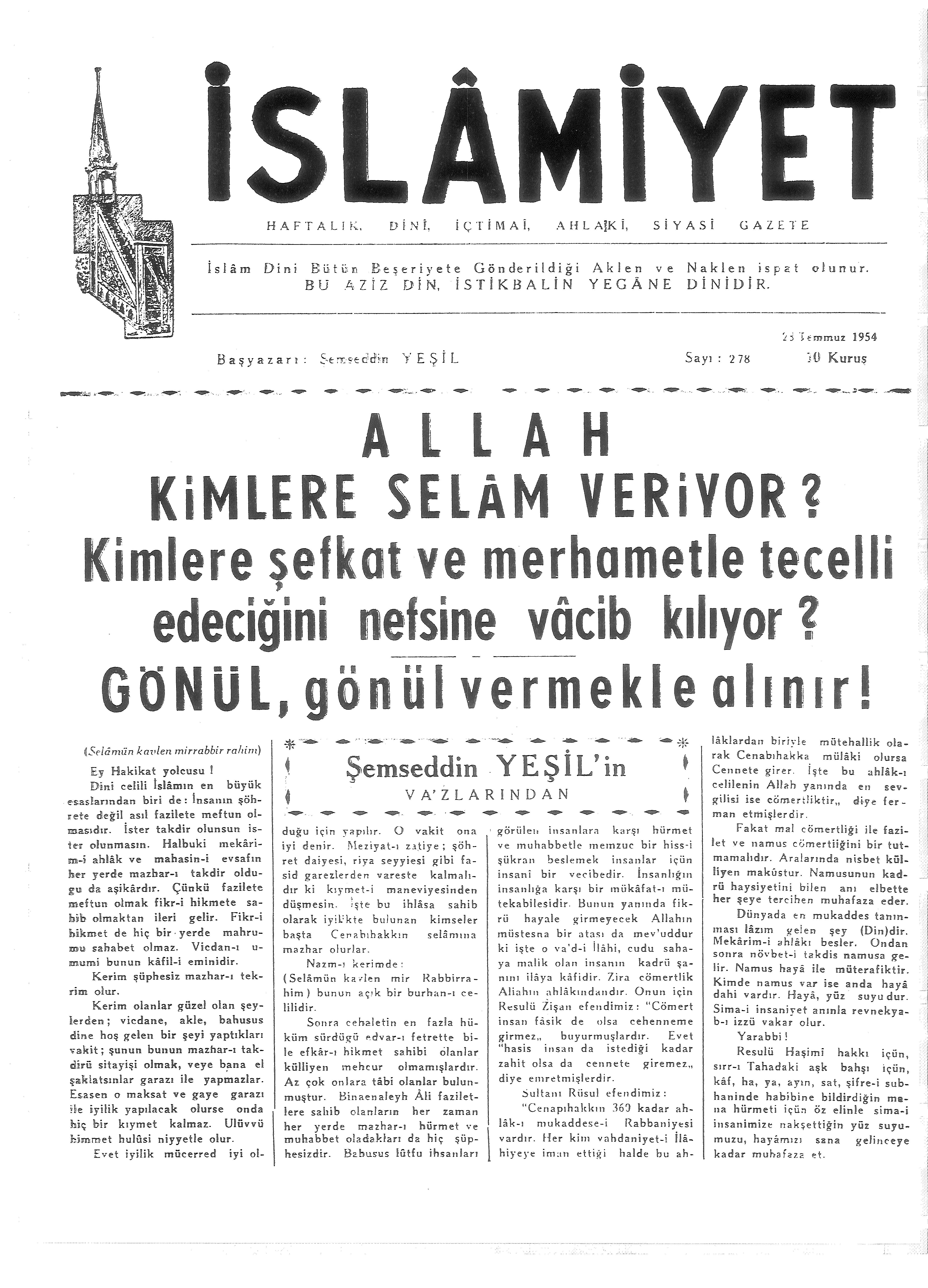 6. Cilt 278. Sayı Kapağı