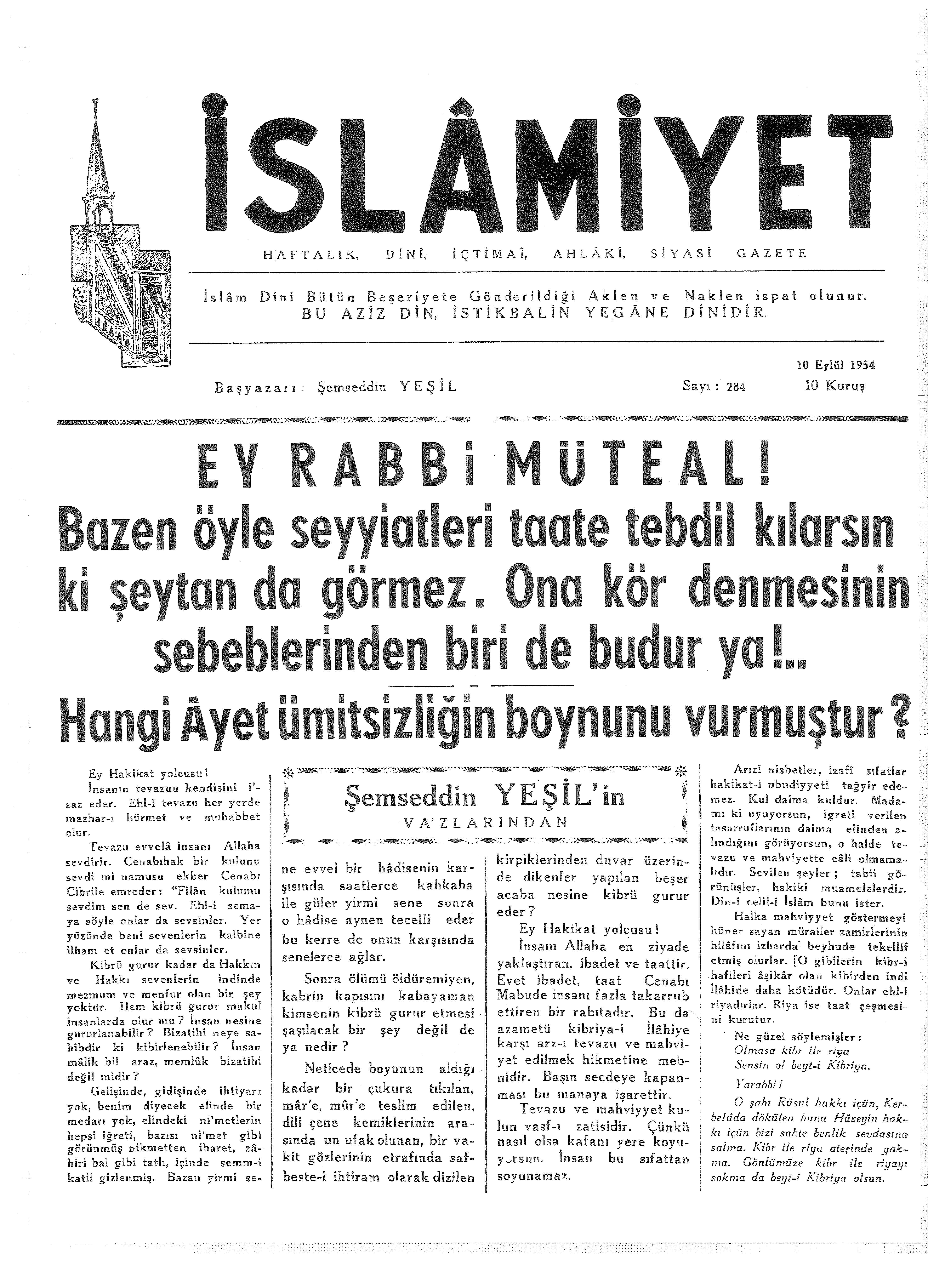 6. Cilt 284. Sayı Kapağı