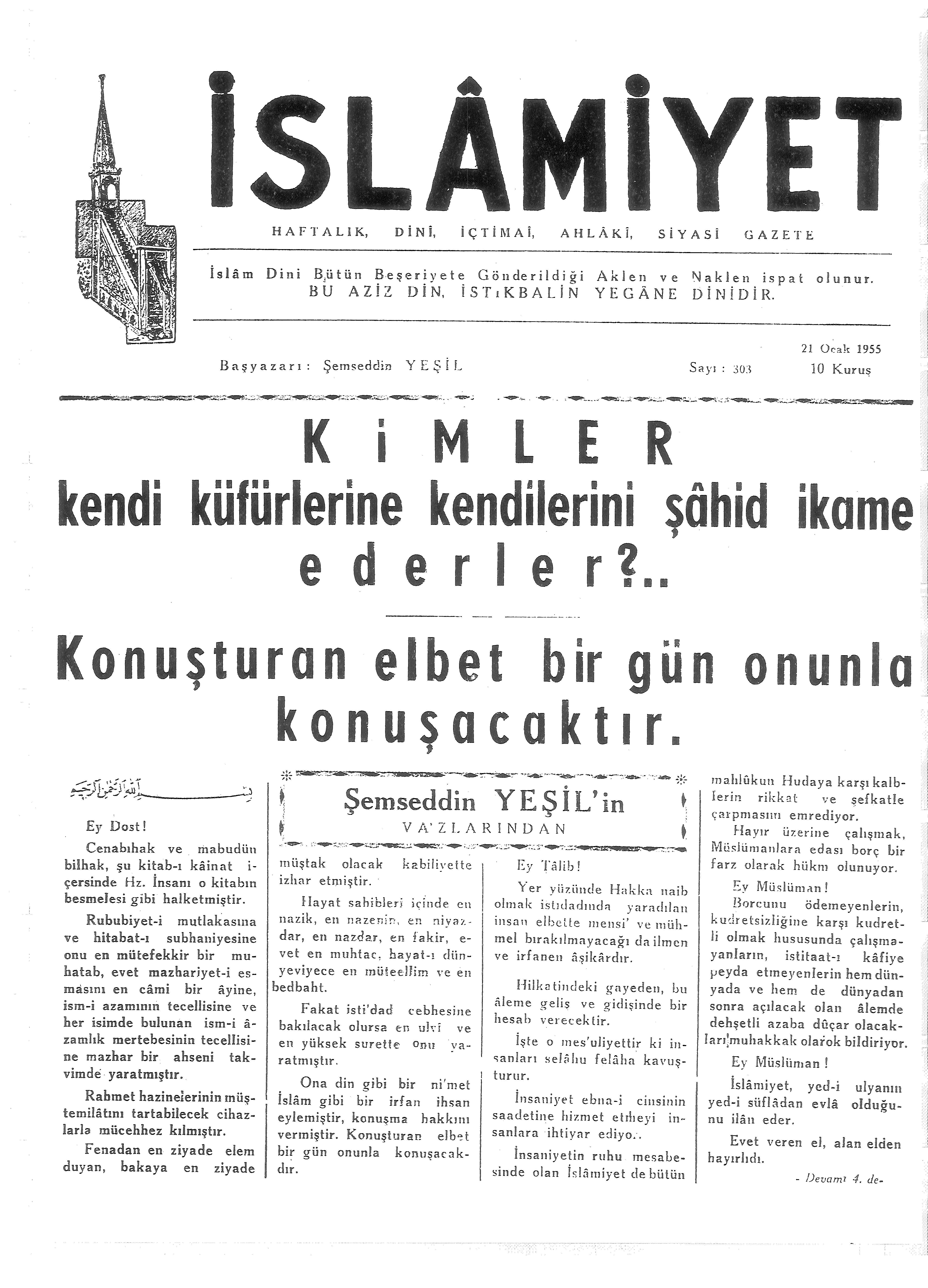 6. Cilt 303. Sayı Kapağı