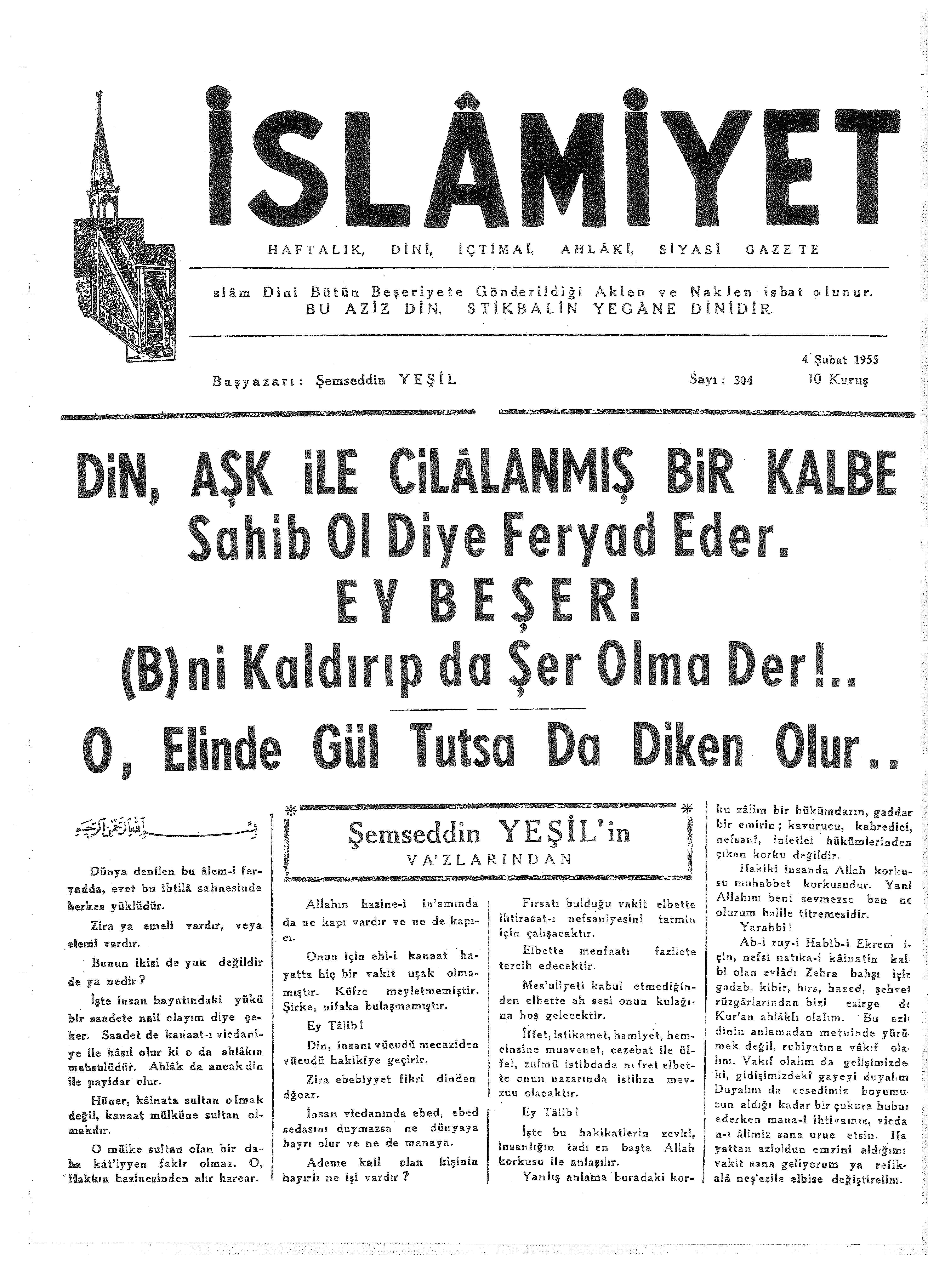 6. Cilt 304. Sayı Kapağı