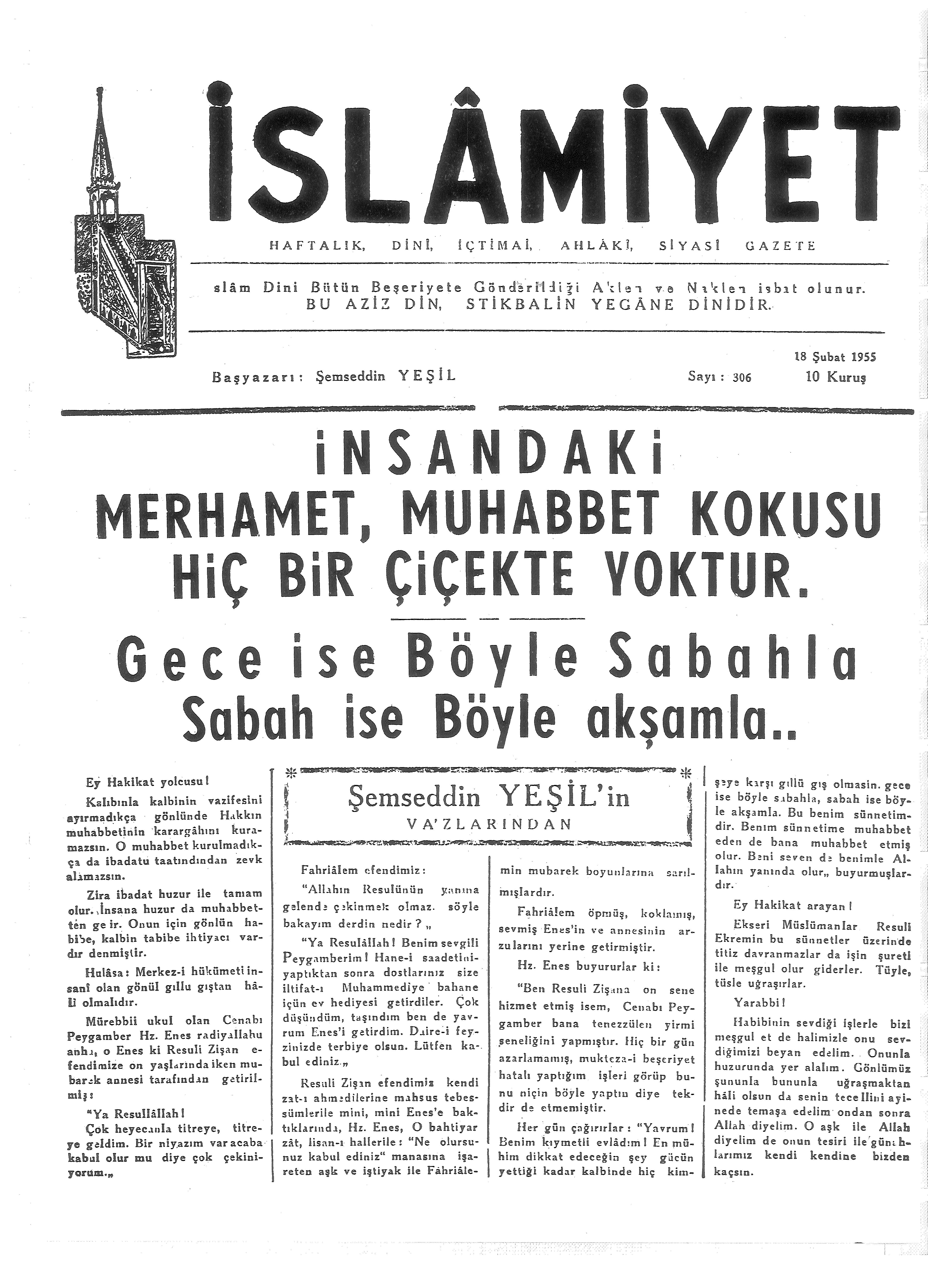 6. Cilt 306. Sayı Kapağı