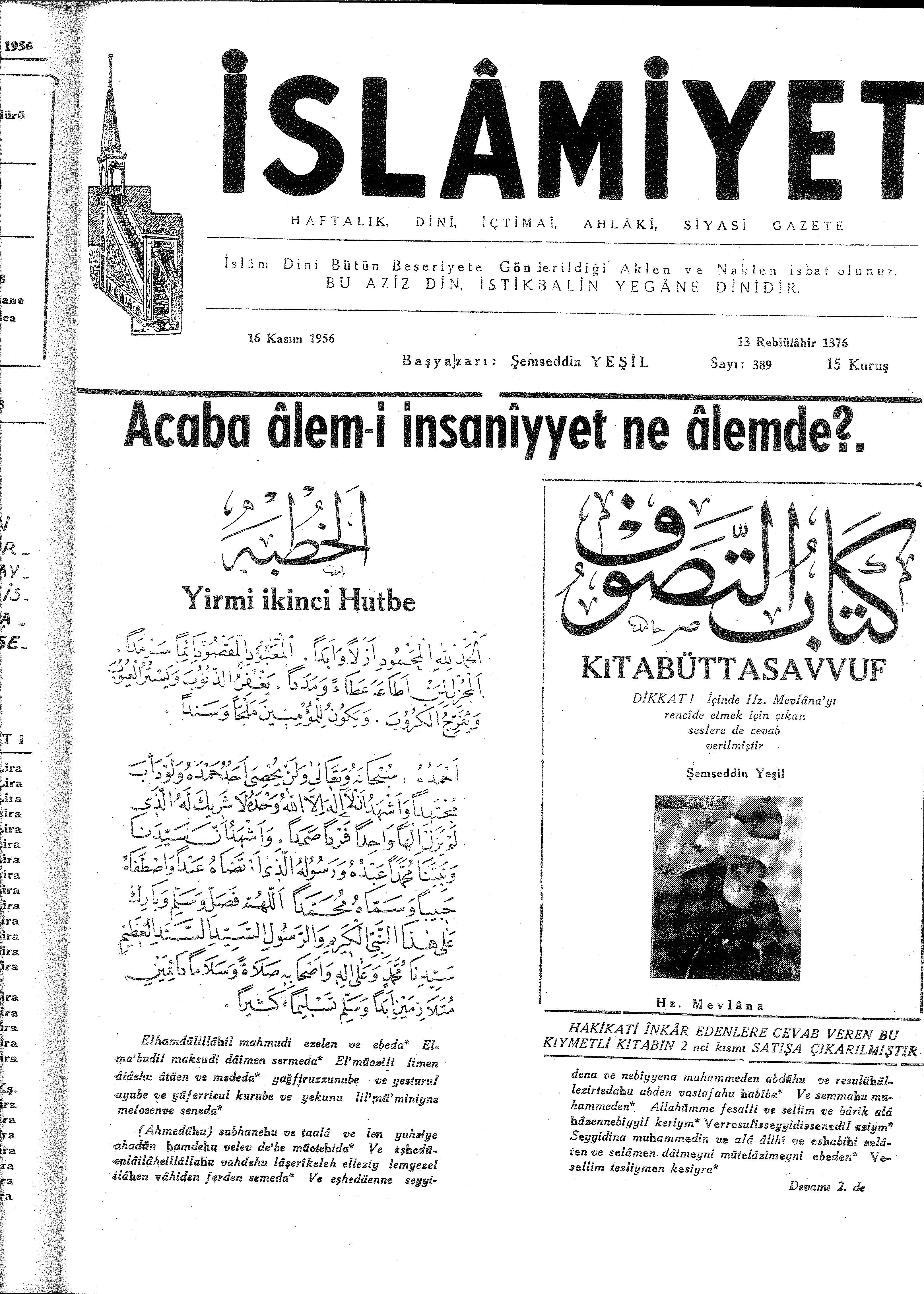 8. Cilt 389. Sayı Kapağı
