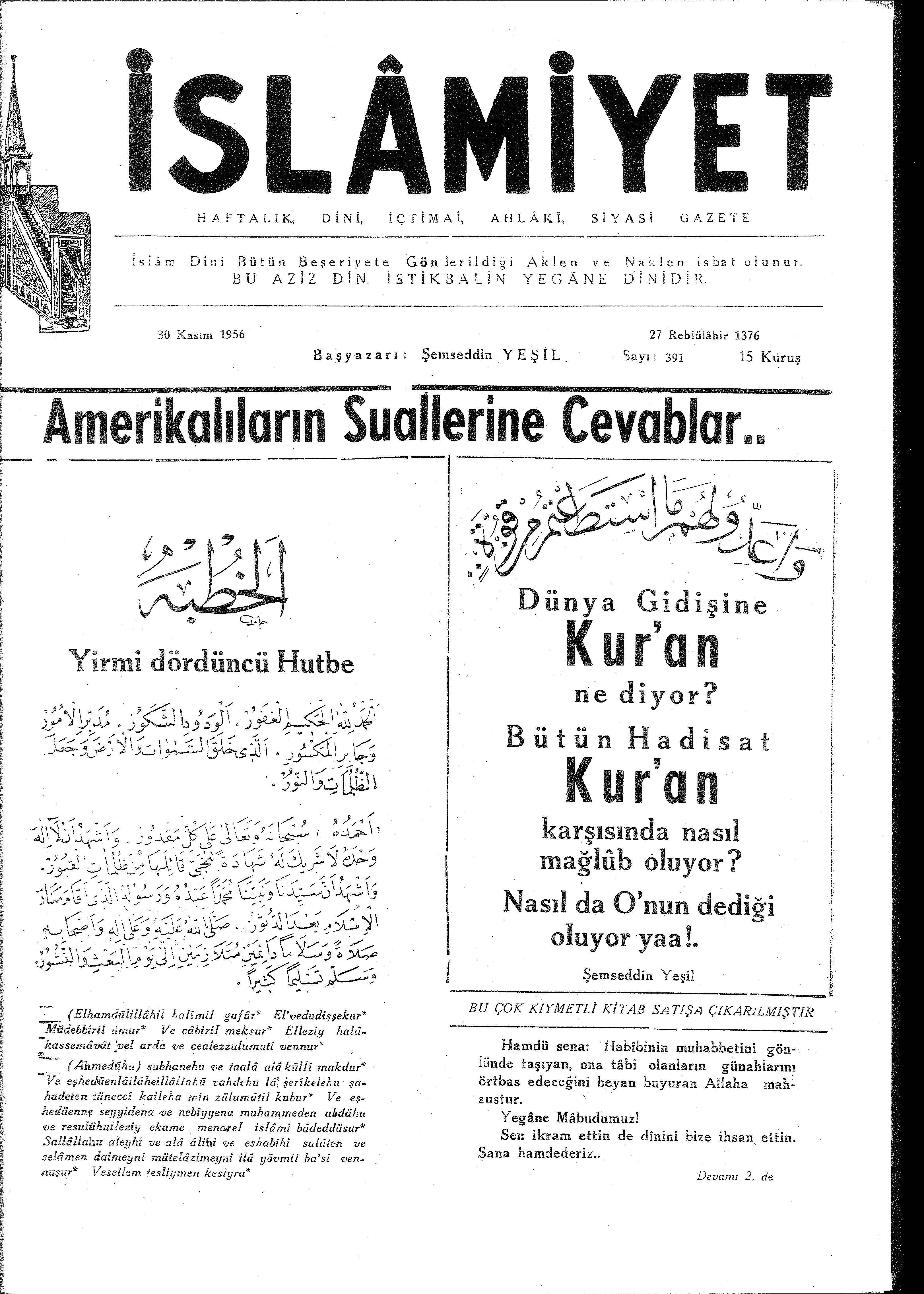 8. Cilt 391. Sayı Kapağı