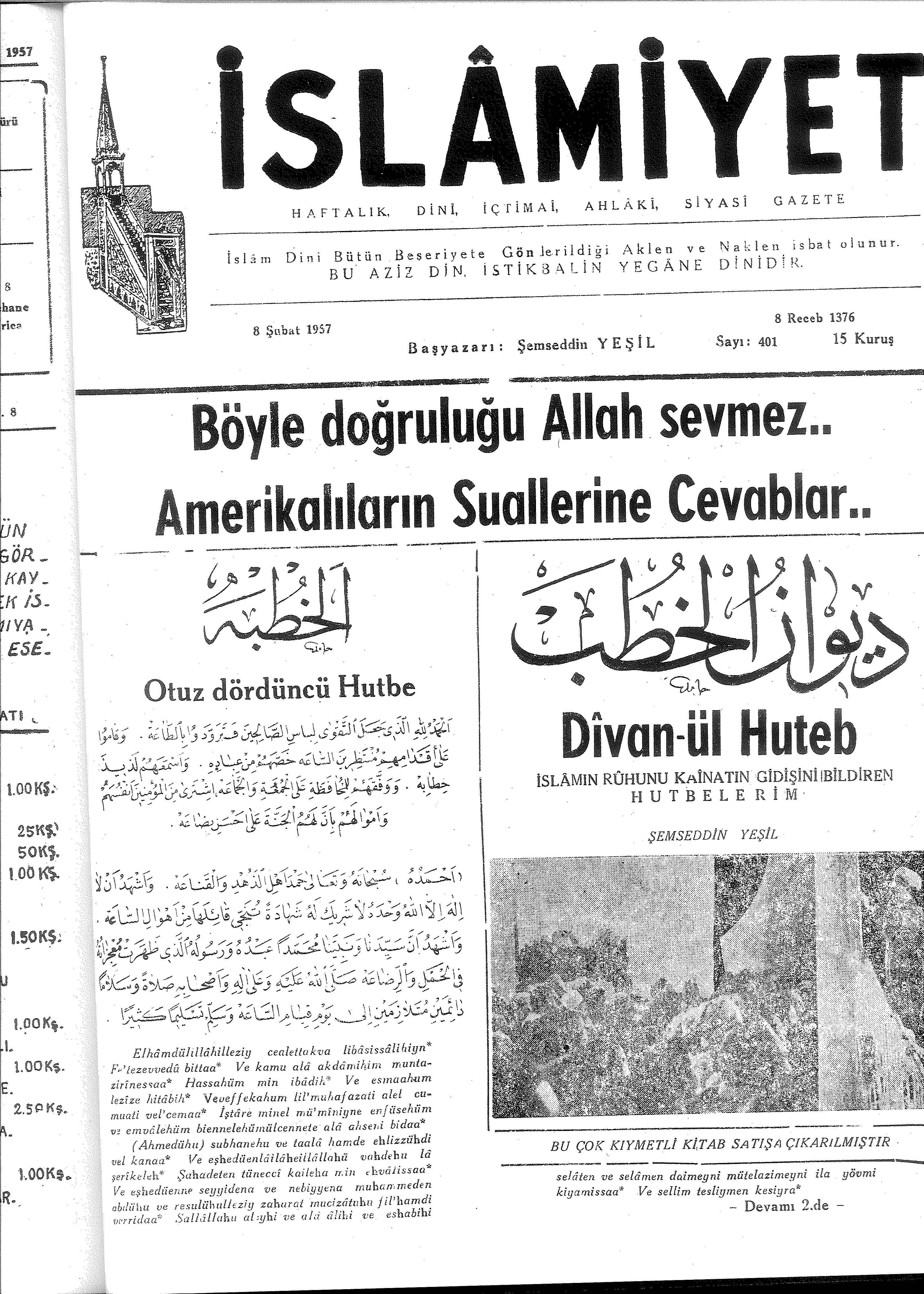 8. Cilt 401. Sayı Kapağı